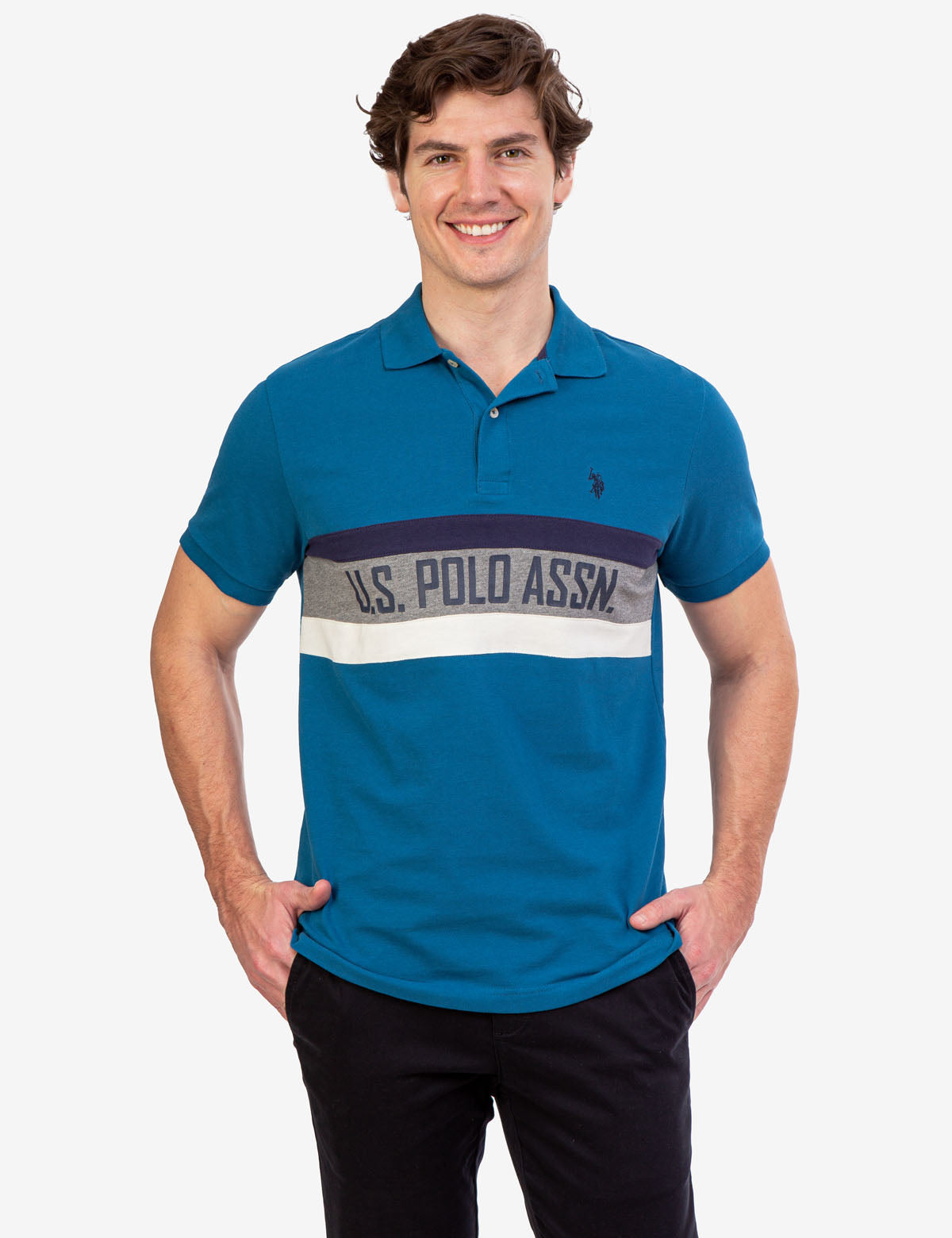 U.S. Polo Assn. Men's Colorblock Polo Shirt