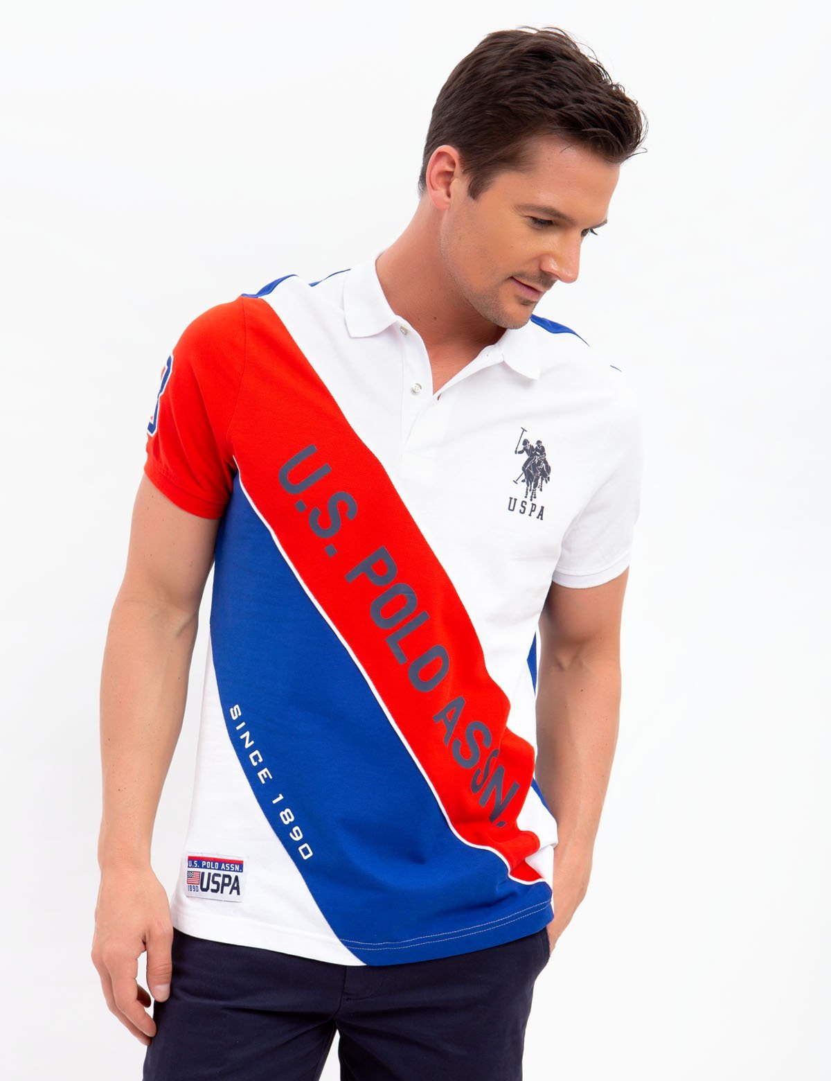 U.S. Polo Assn. Men's Cotton Diagonal Polo Shirt