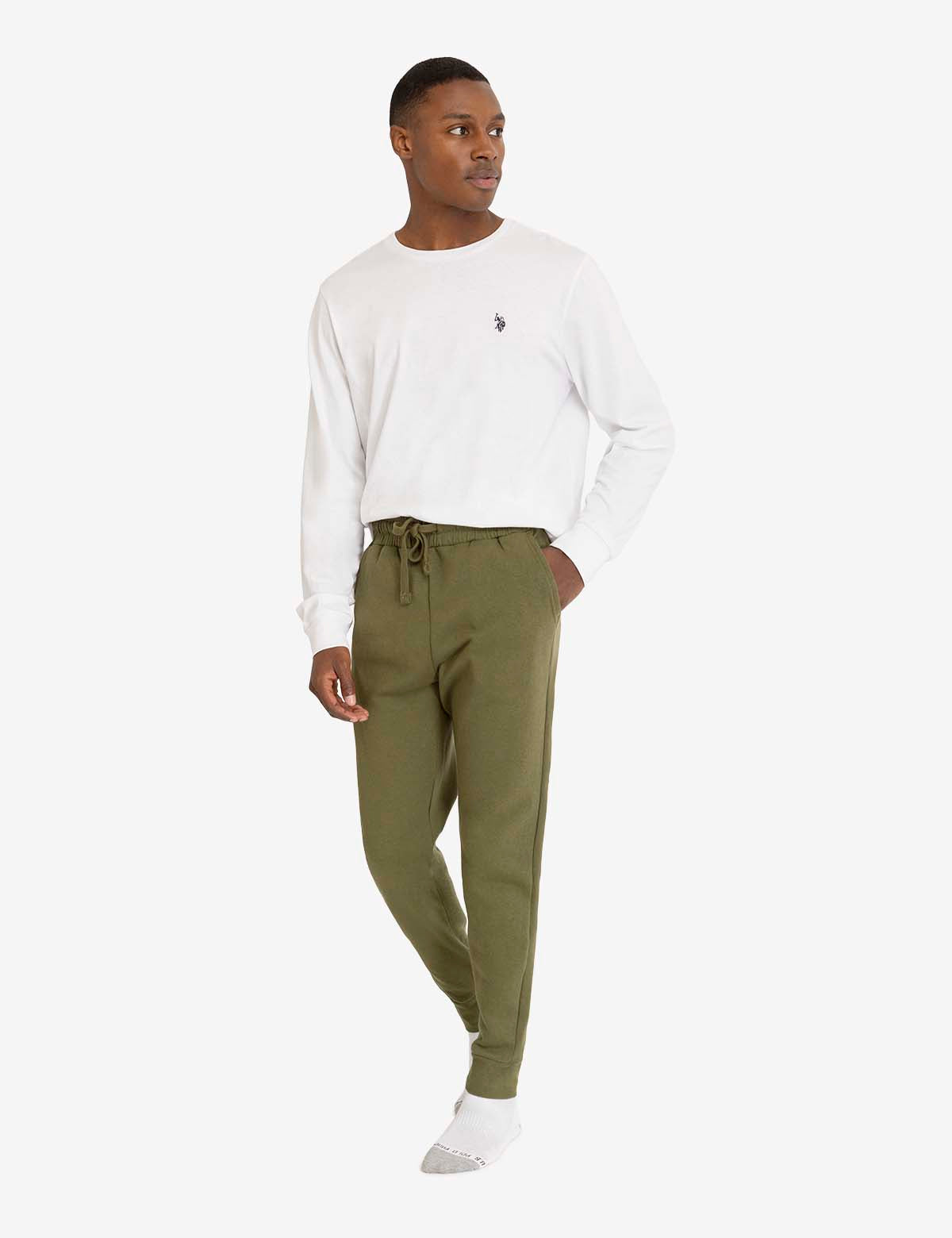 U.S. Polo Assn. Graphic Fleece Jogger Pants for Men