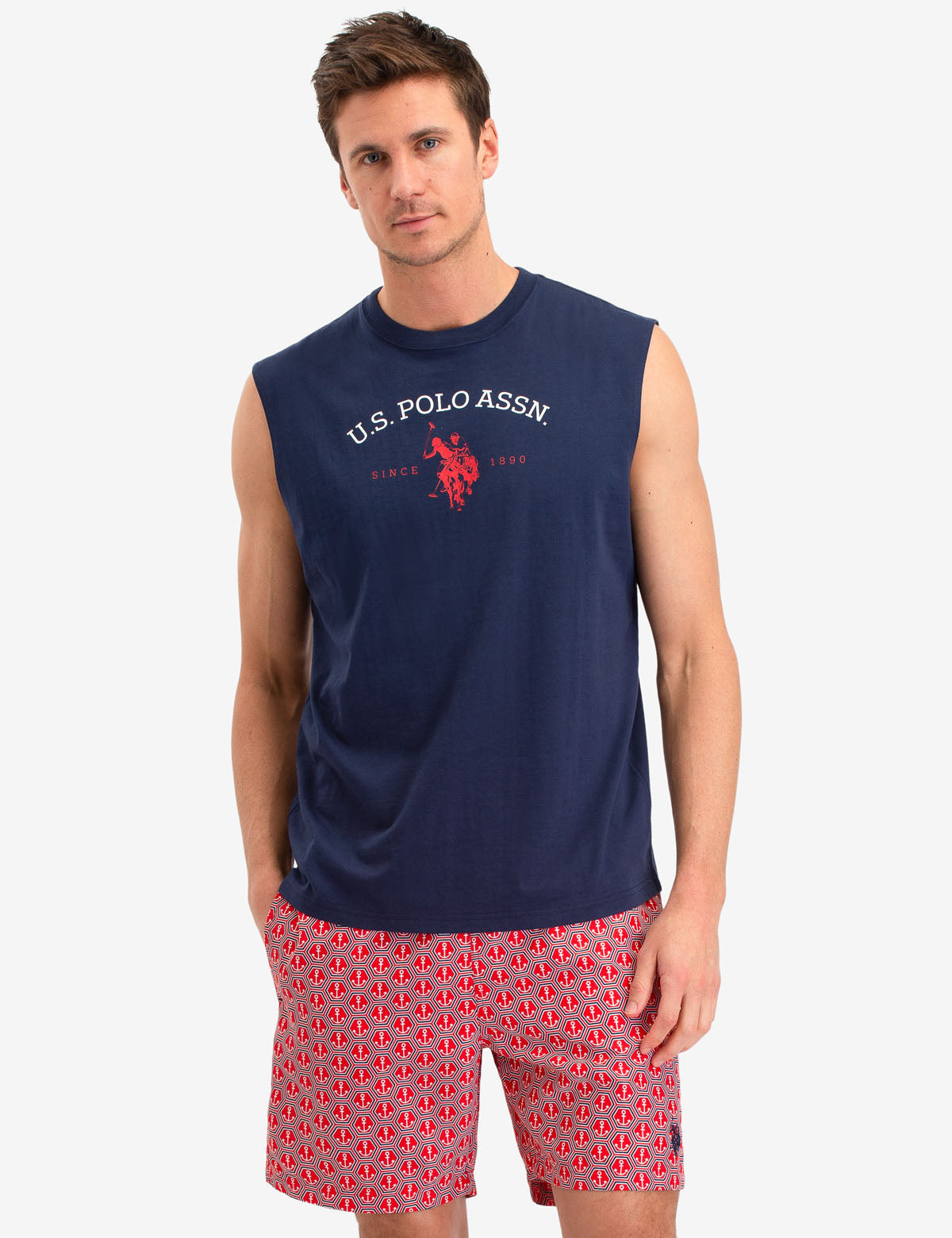 U.S. Polo Assn. Men's Relaxed Fit Muscle Tank with Logo