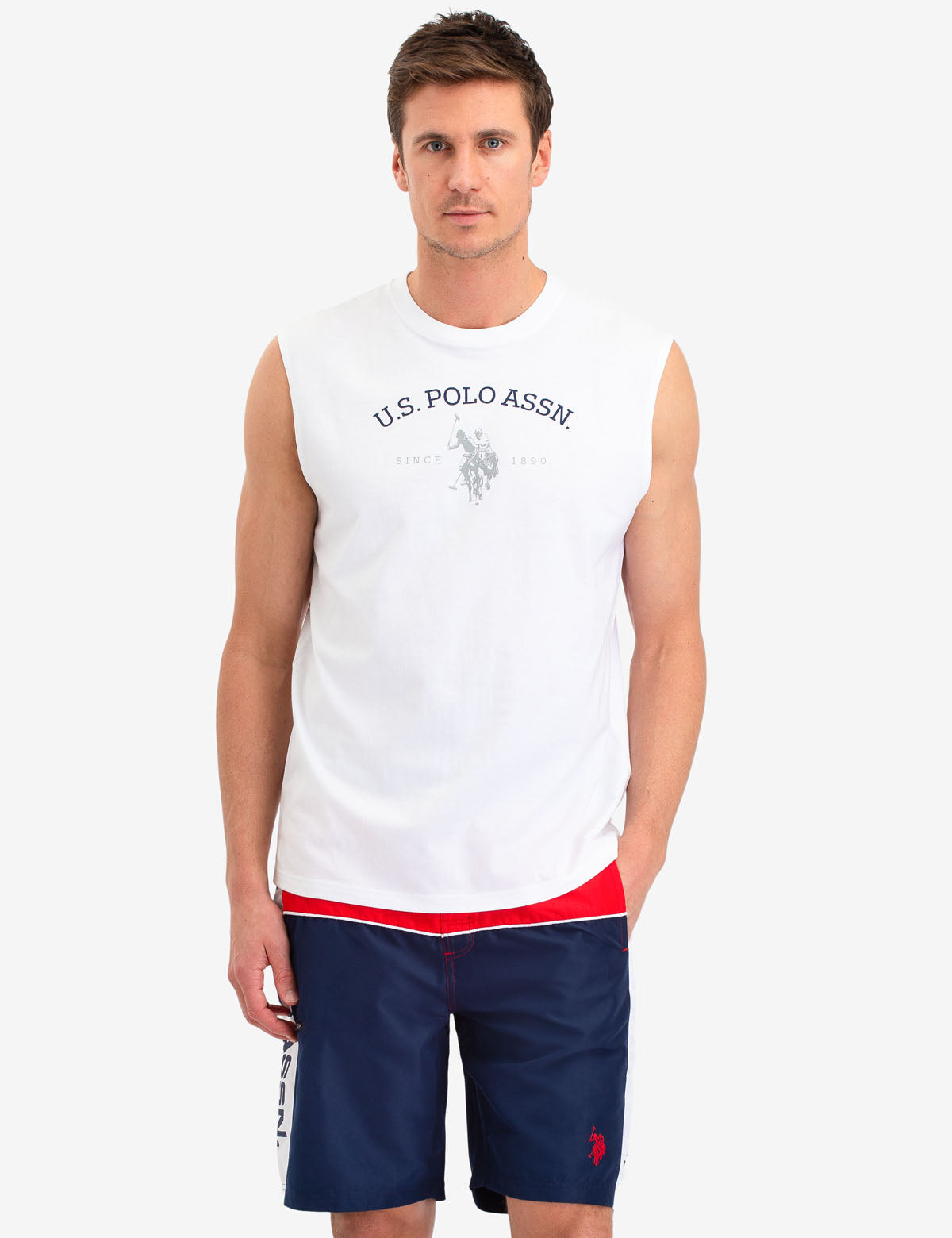 U.S. Polo Assn. Men's Relaxed Fit Muscle Tank with Logo