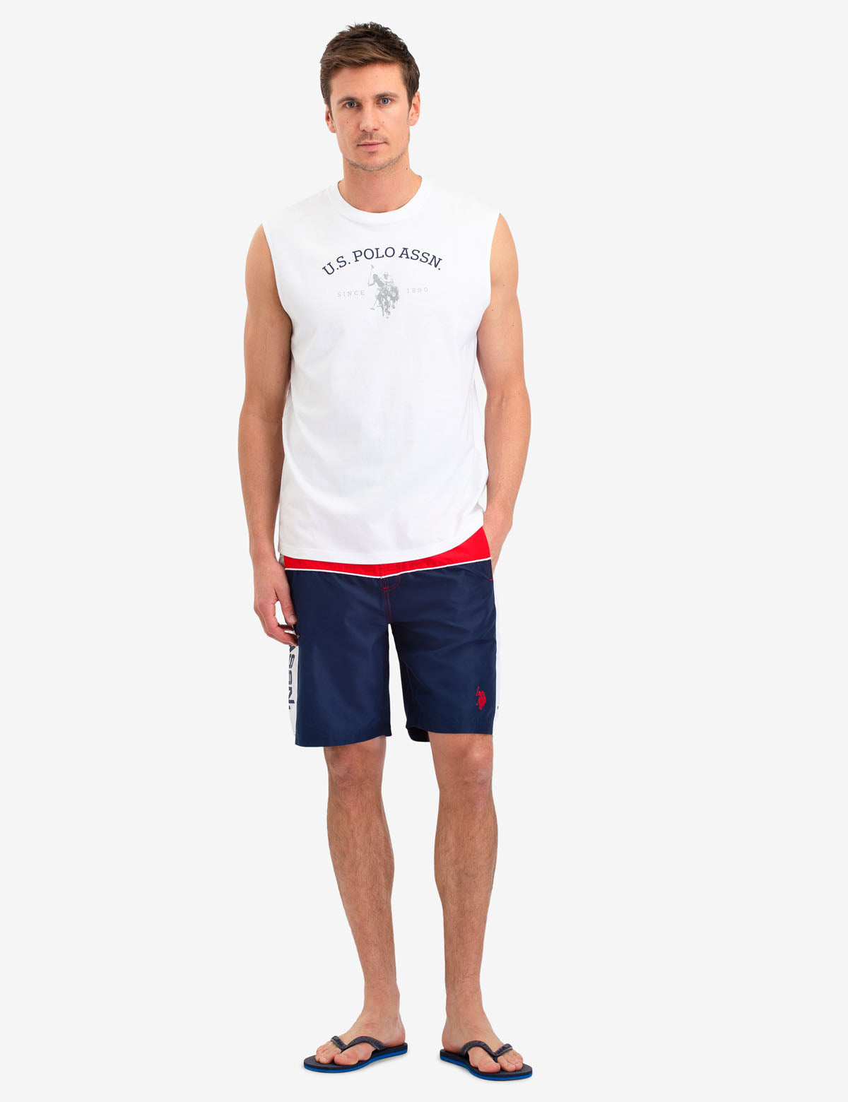 U.S. Polo Assn. Men's Relaxed Fit Muscle Tank with Logo
