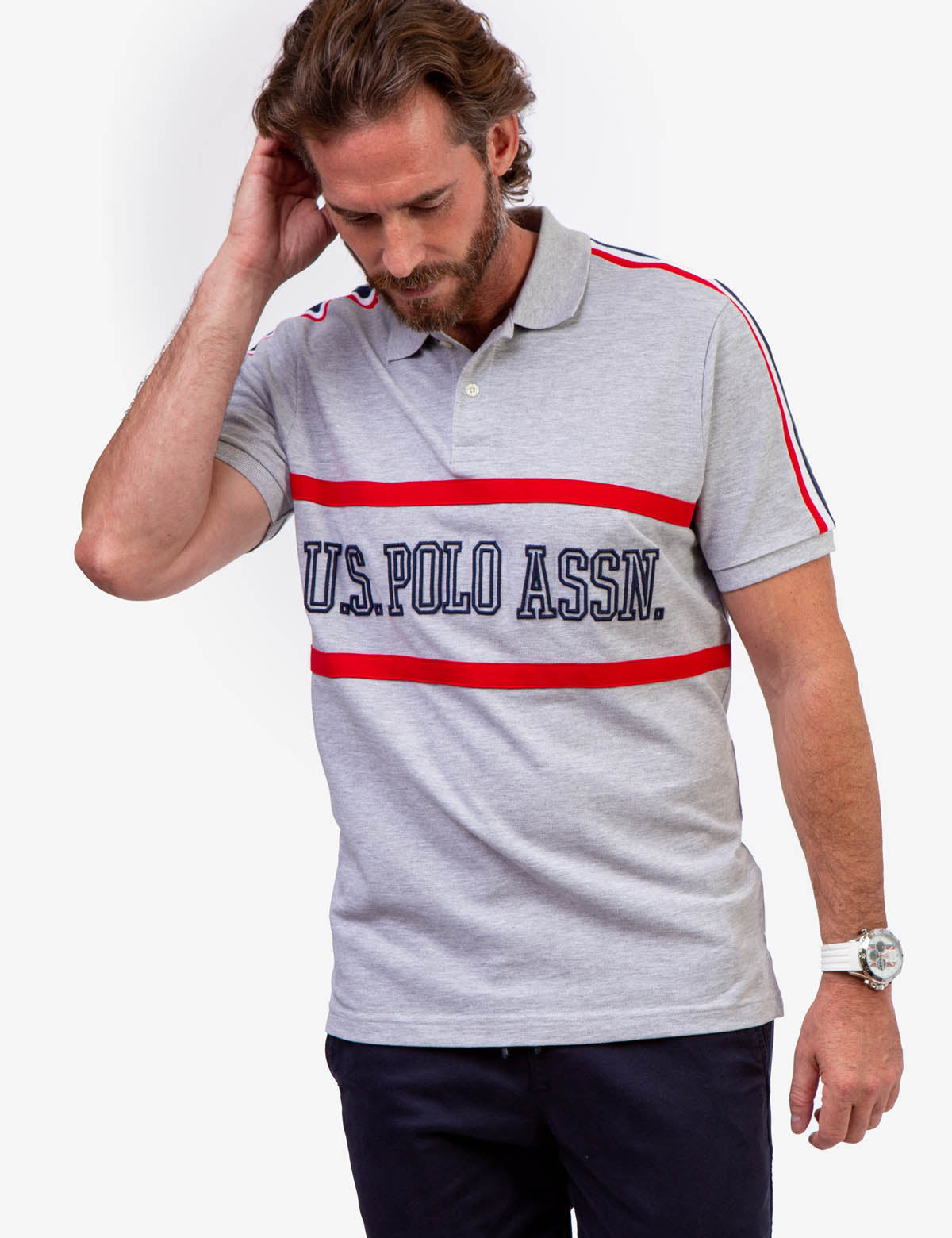 U.S. Polo Assn. Men's Pique Polo Shirt with Embroidered Logo