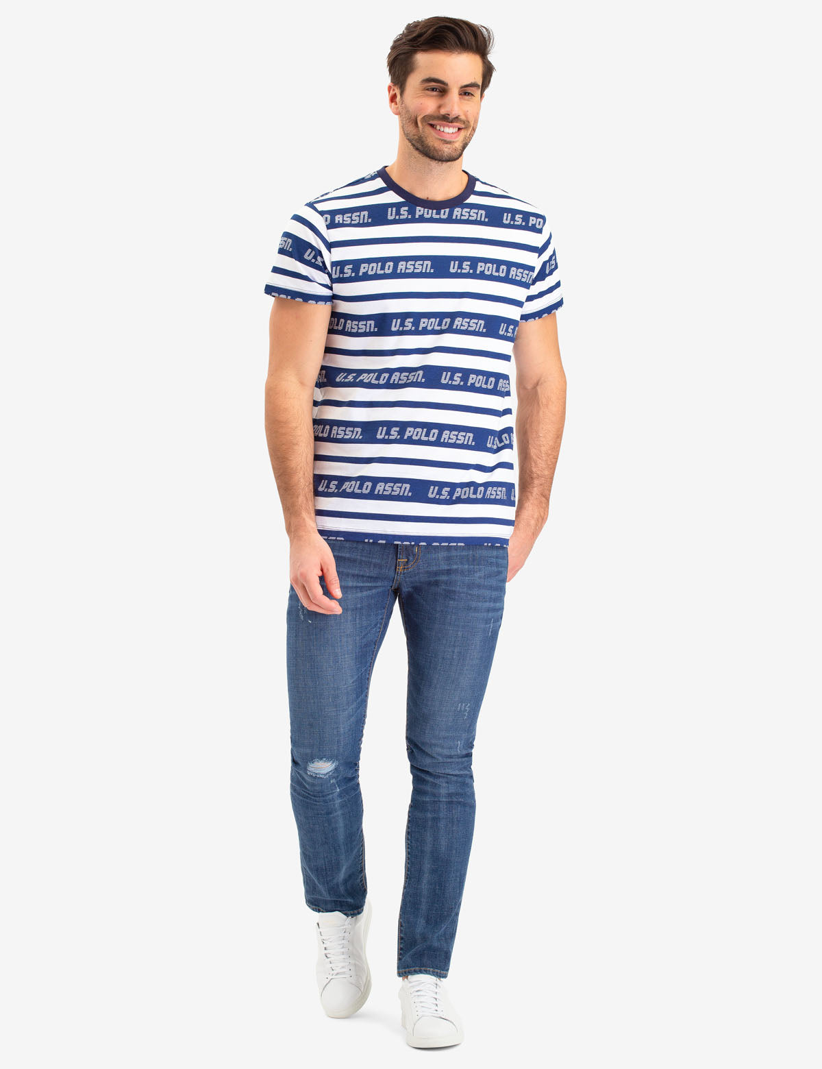 U.S. Polo Assn. Striped Crew Neck T-Shirt