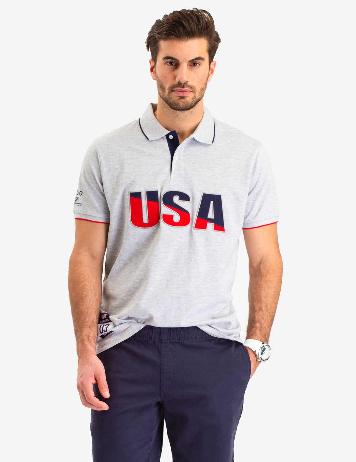 U.S. Polo Assn. USA Flag Logo Men's Polo Shirt