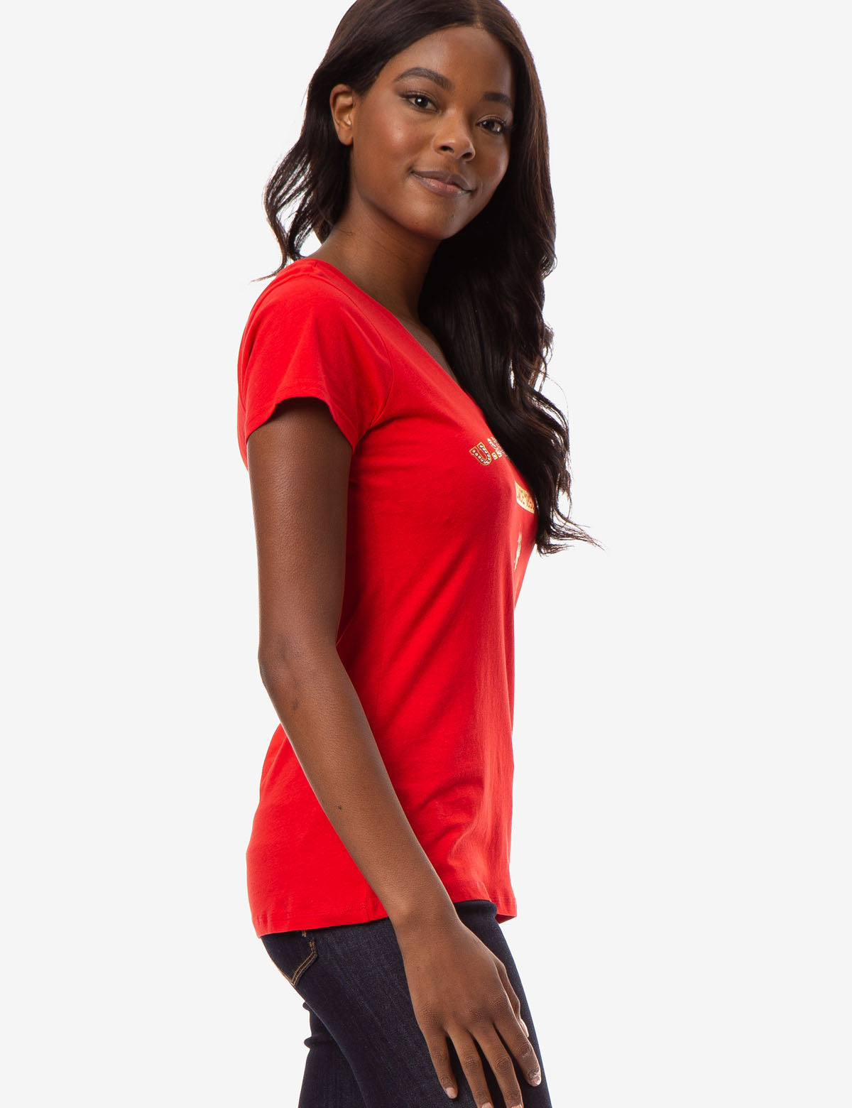 USPA Bling Logo Rhinestone T-Shirt for Women