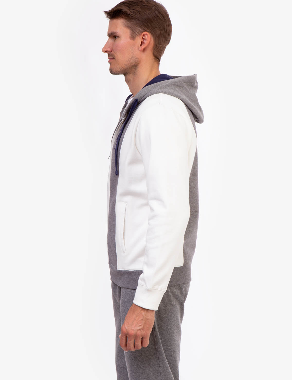 USPA Colorblock Fleece Hoodie - Full Zip Pullover