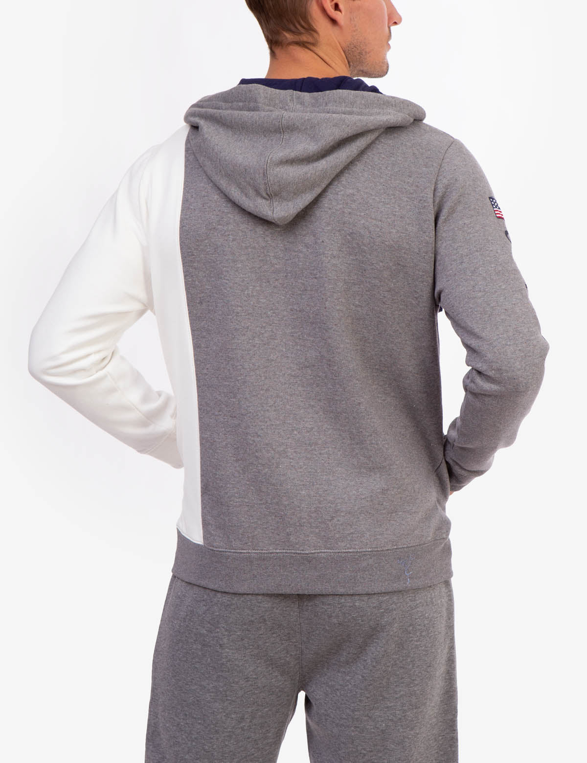 USPA Colorblock Fleece Hoodie - Full Zip Pullover