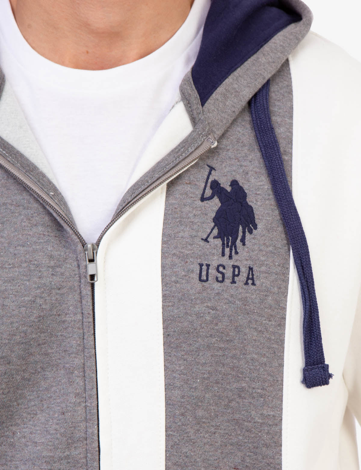 USPA Colorblock Fleece Hoodie - Full Zip Pullover