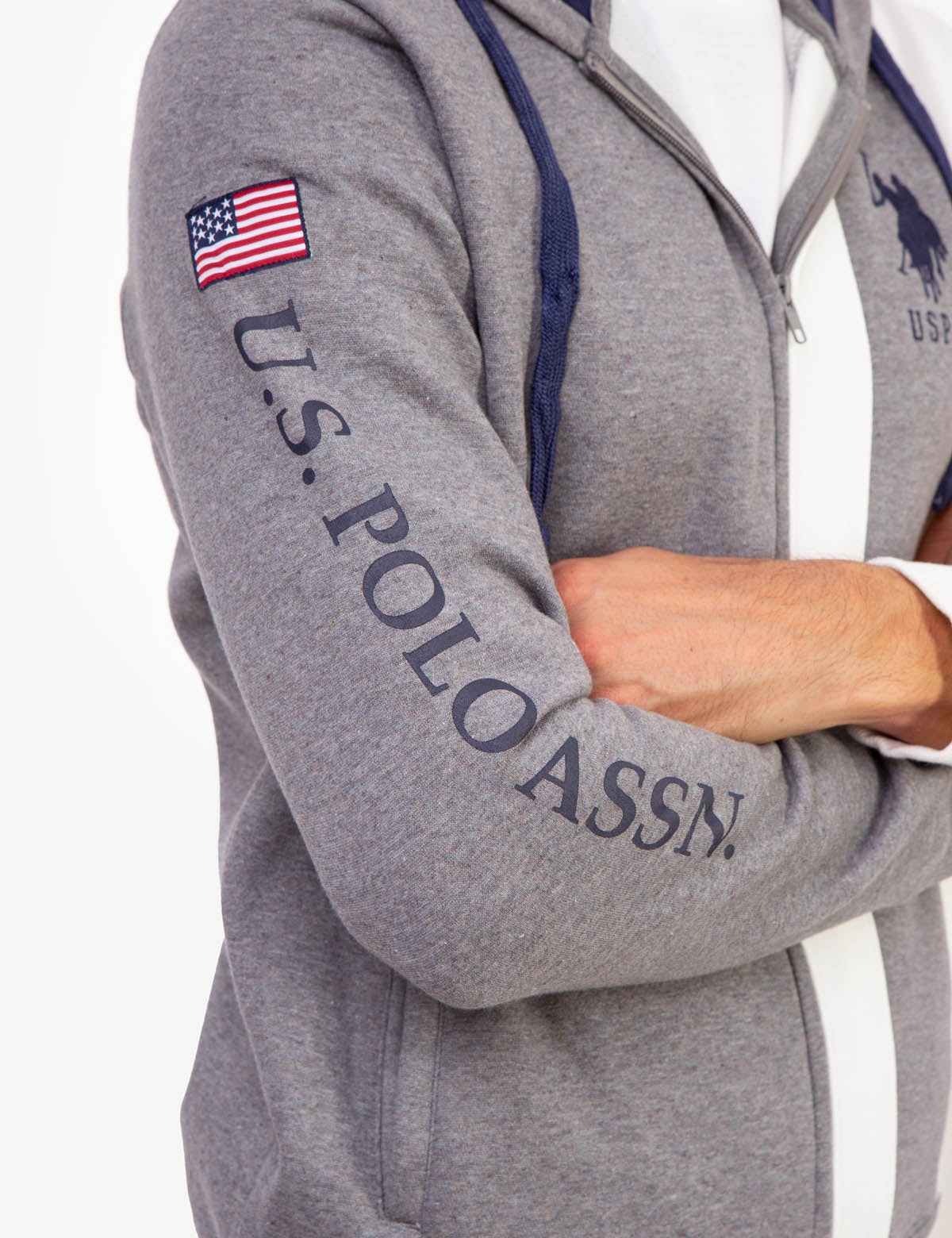 USPA Colorblock Fleece Hoodie - Full Zip Pullover