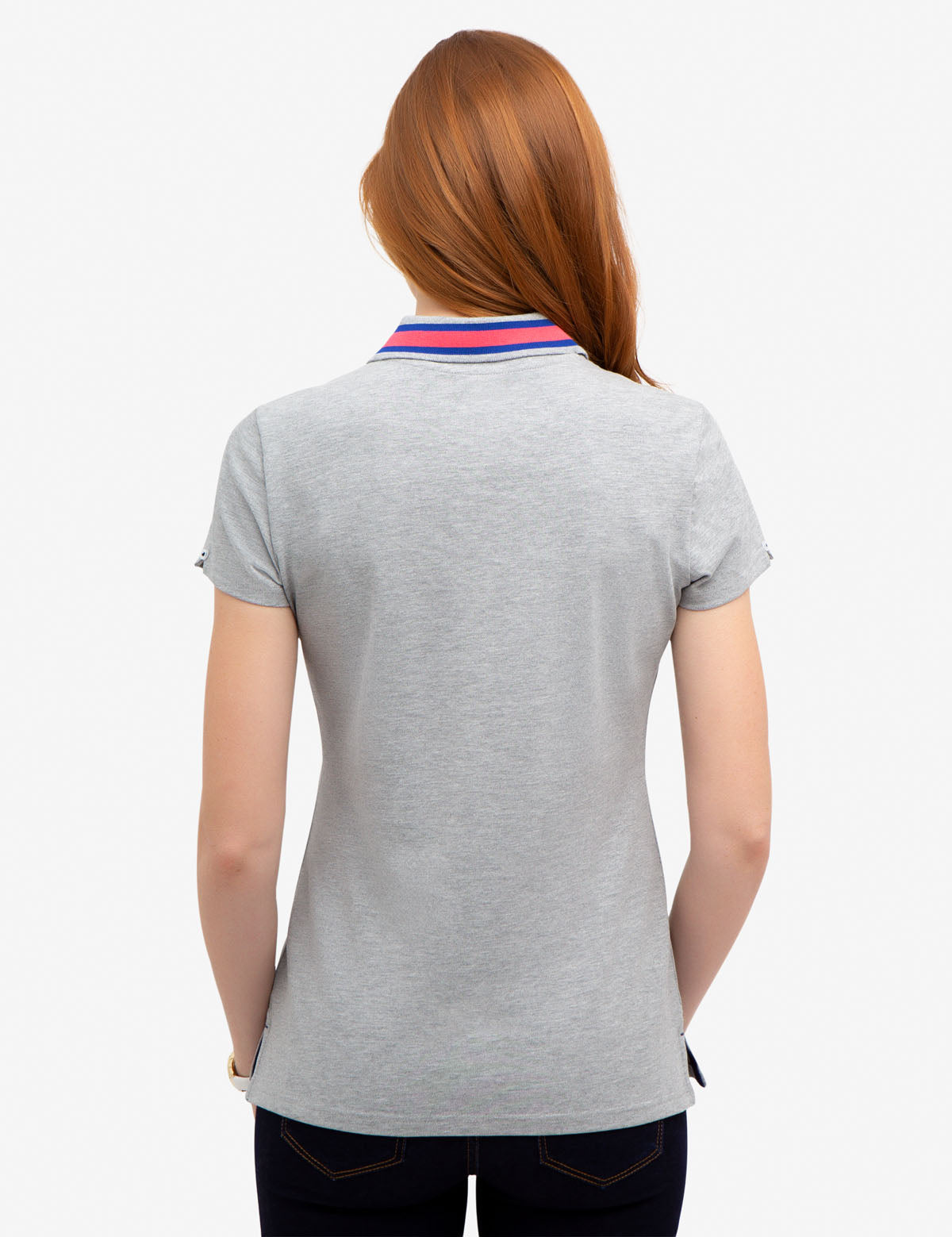 USPA Cotton Contrast Collar Polo Shirt for Men