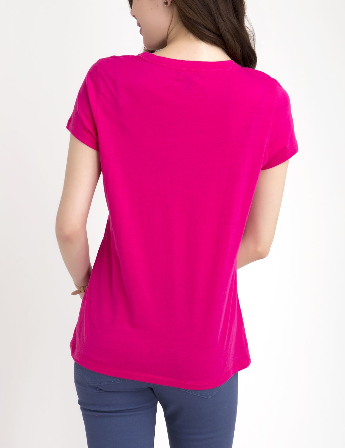 USPA Floral Print V-Neck Cotton T-Shirt for Men