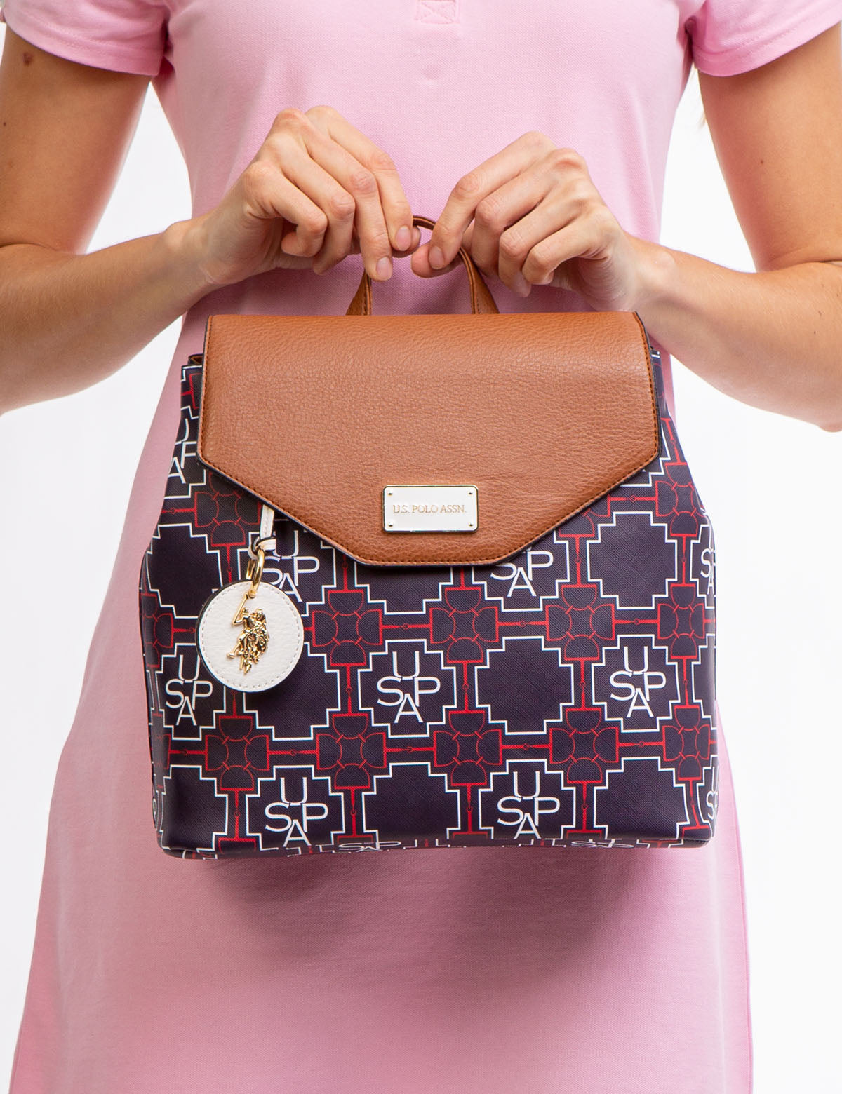 USPA Geometric Print Laptop Backpack for School & Travel