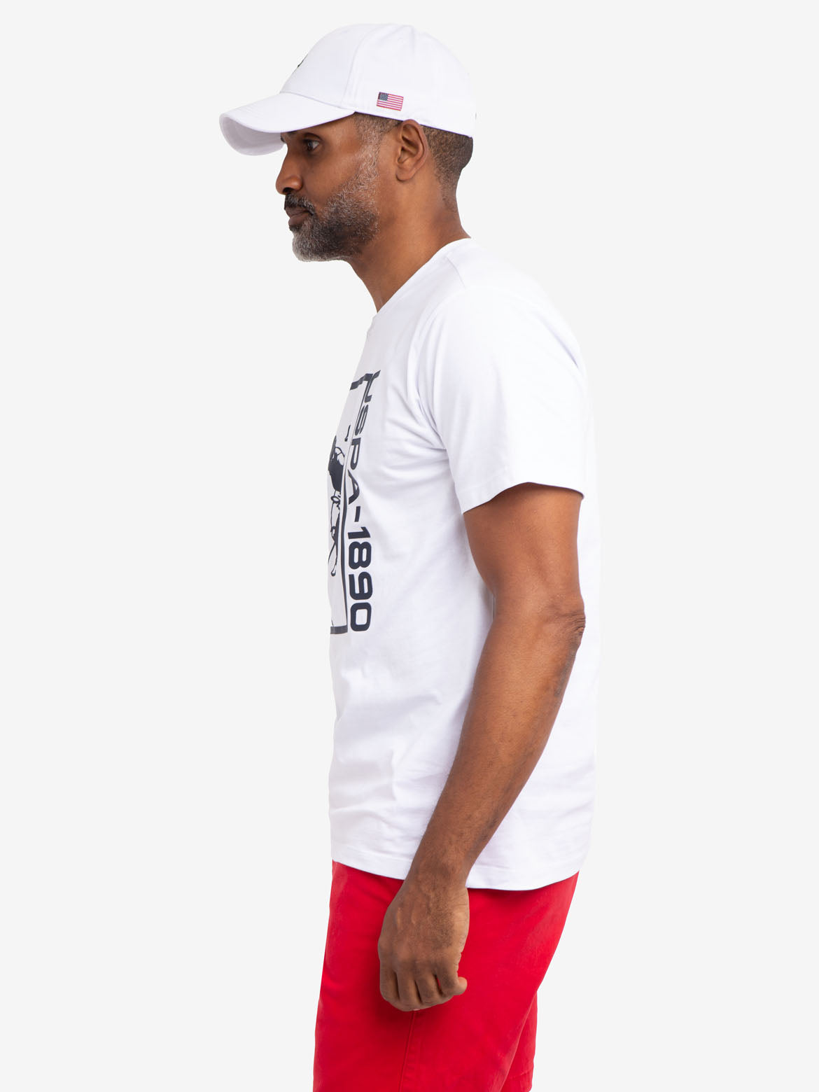 USPA Graphic Logo Jersey T-Shirt for Men - Crew Neck Short Sleeve Tee