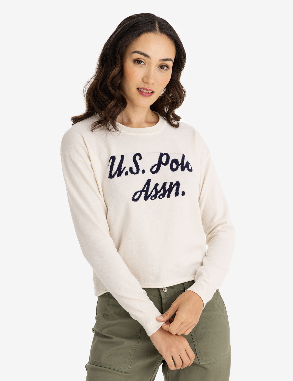 USPA Intarsia Knit Sweater for Men