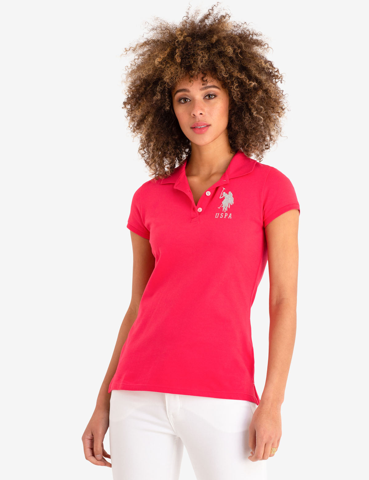 USPA Metallic Print Men's Polo Shirt