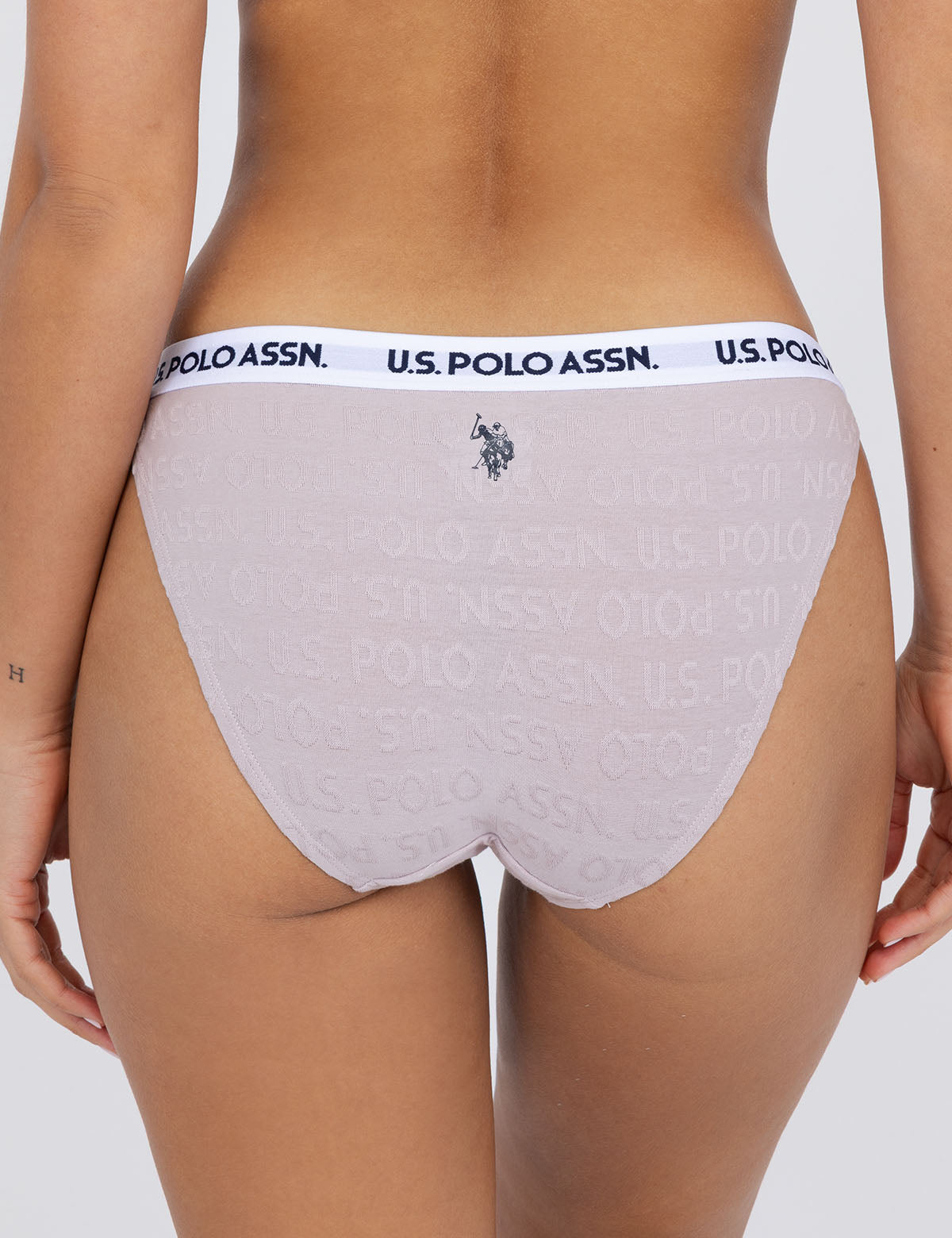 5PK Jacquard Cotton Spandex Bikini Set - Hi Cut & Tag Free