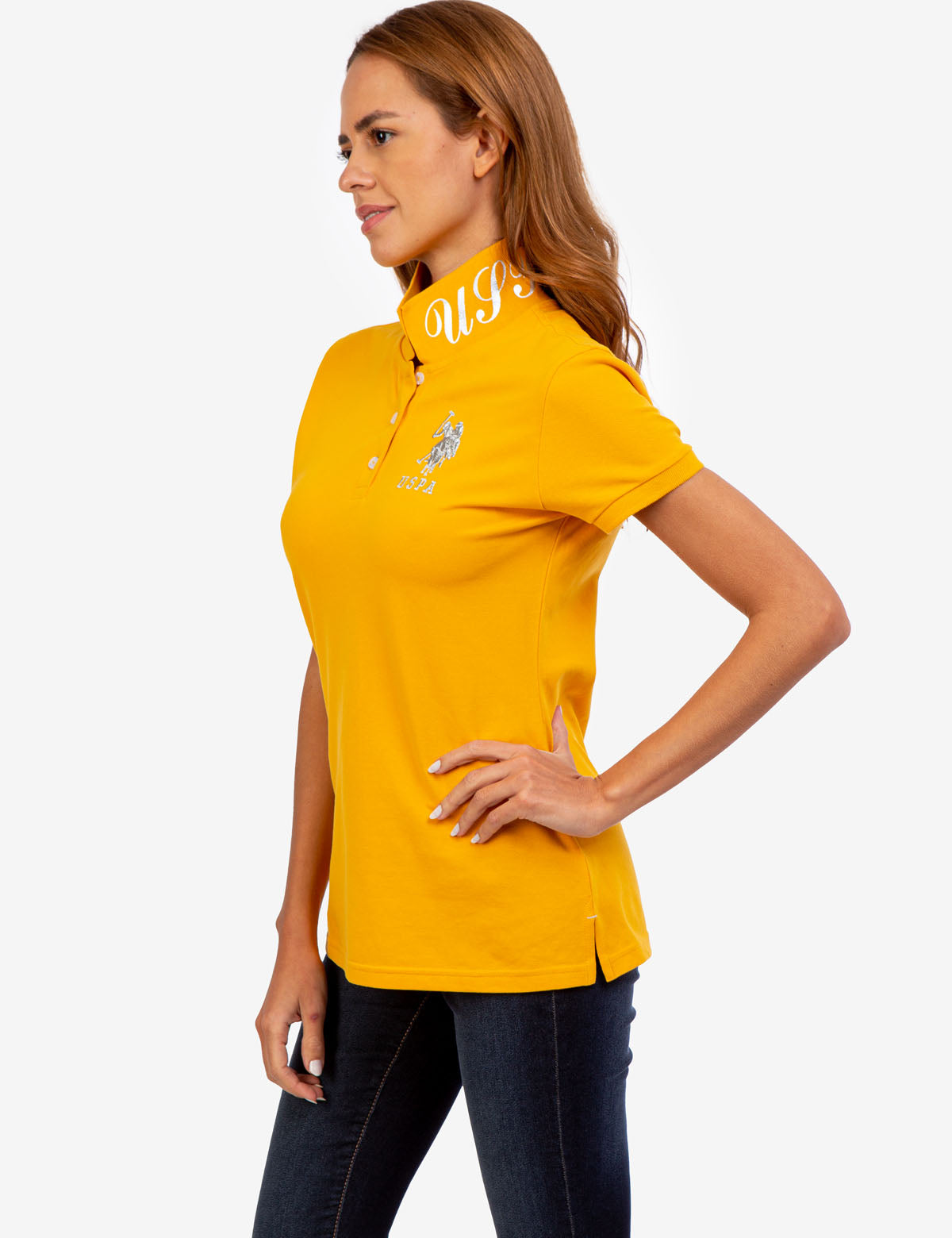 USPA Metallic Print Men's Polo Shirt