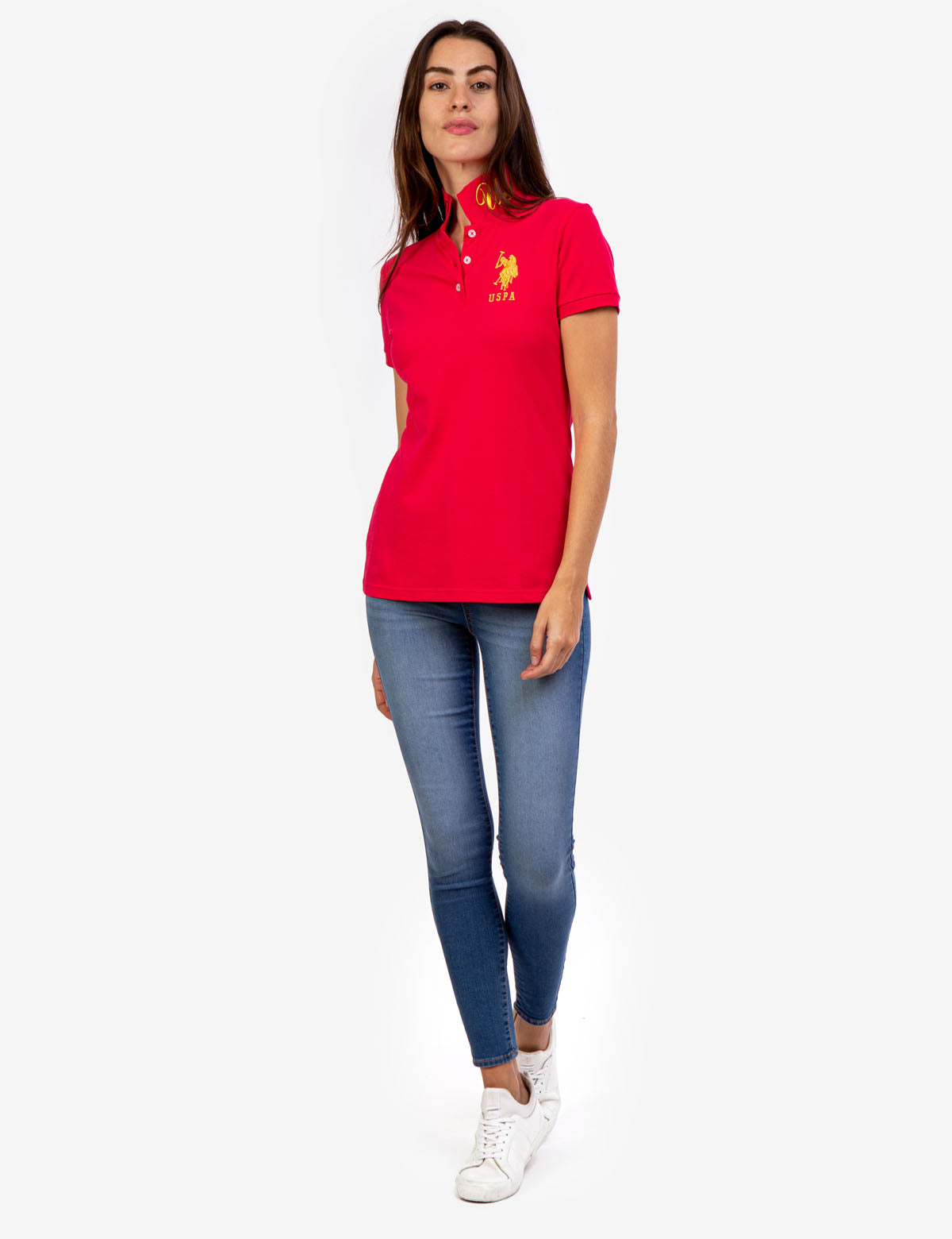 USPA Metallic Print Men's Polo Shirt