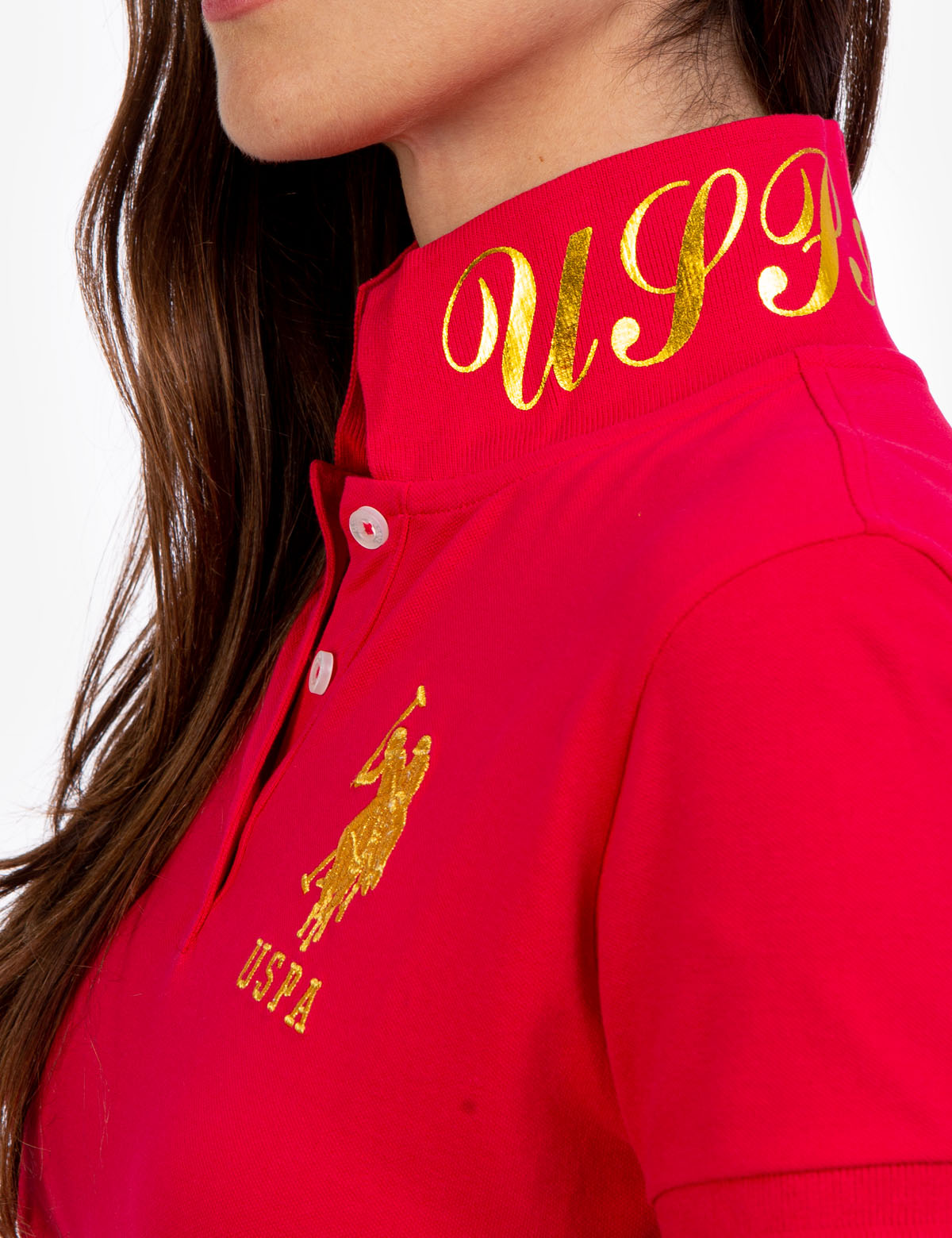USPA Metallic Print Men's Polo Shirt