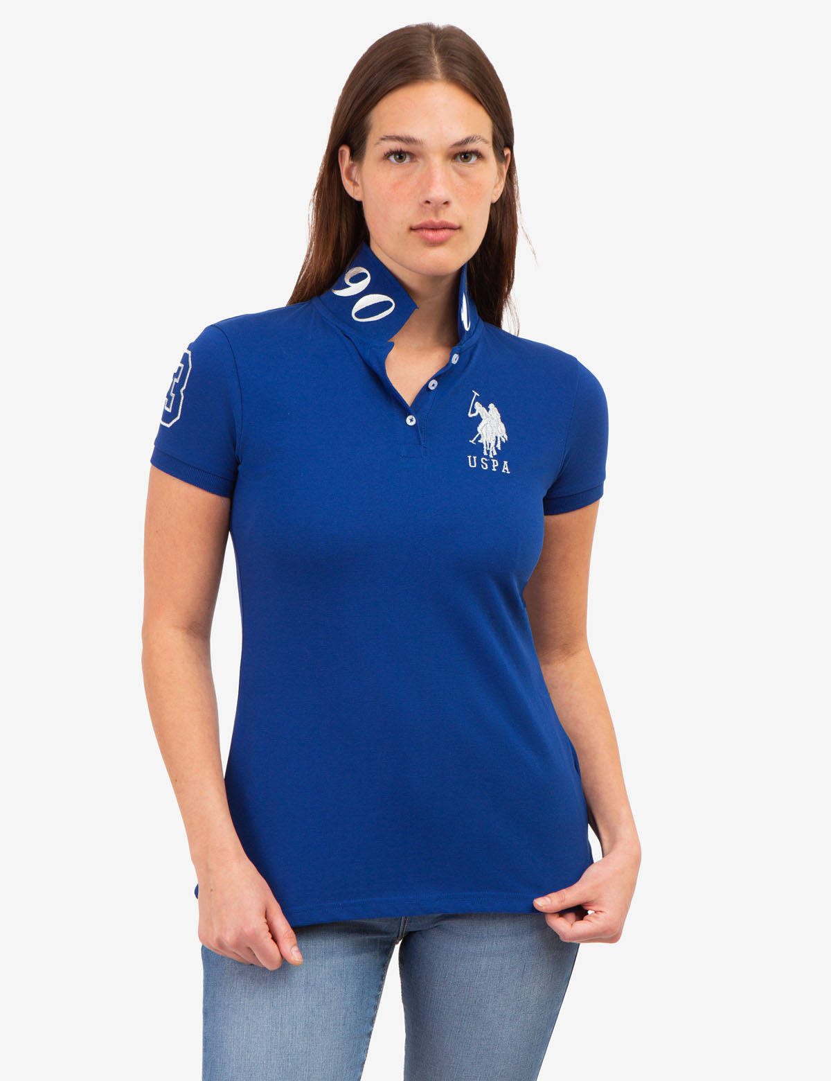 USPA Metallic Print Men's Polo Shirt