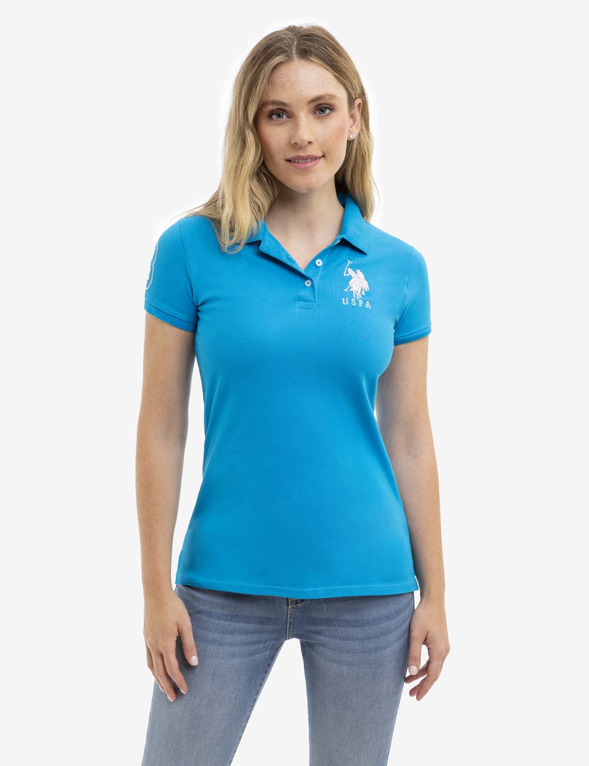 USPA Metallic Print Men's Polo Shirt