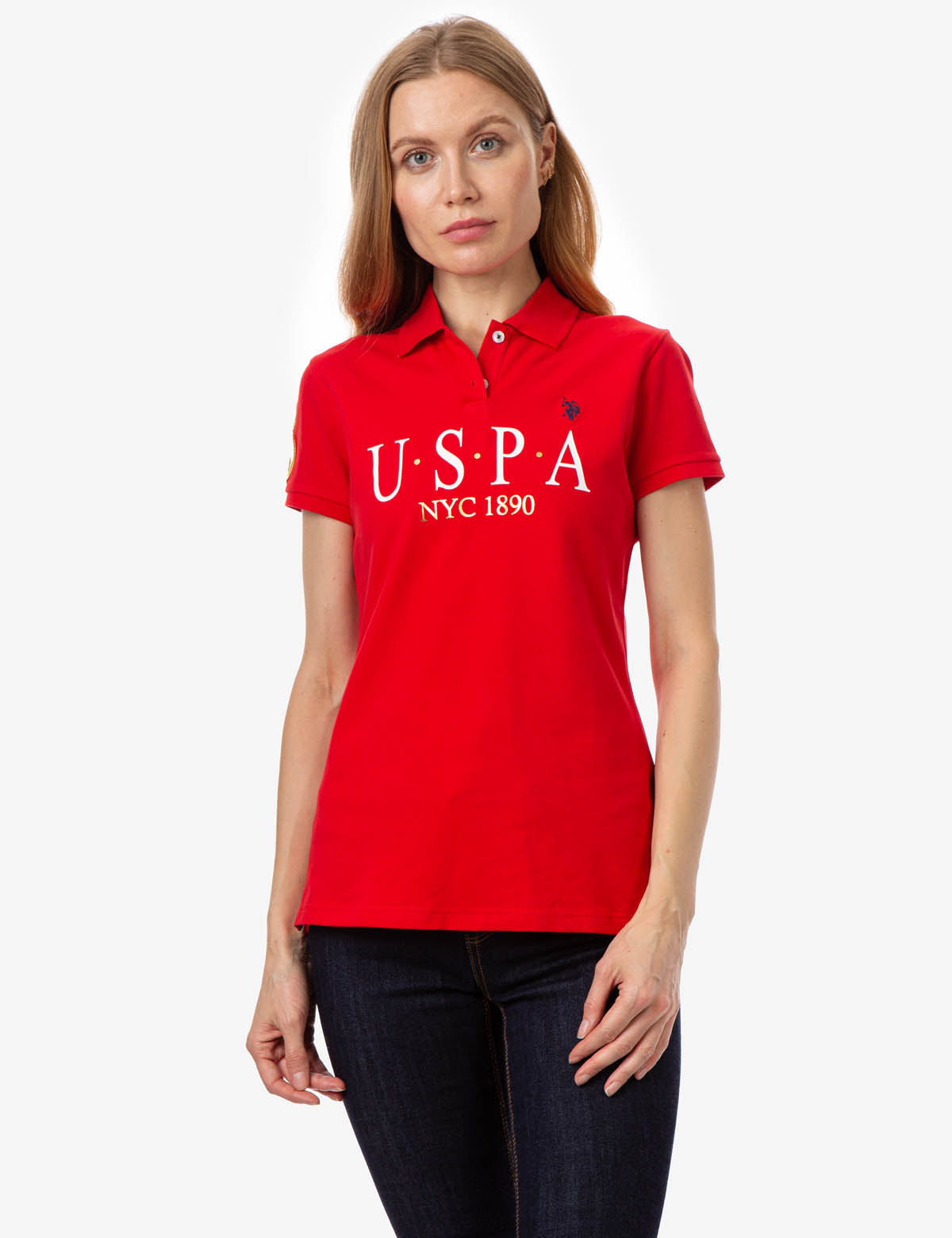 USPA NYC Classic Polo Shirt with Embroidered Logo