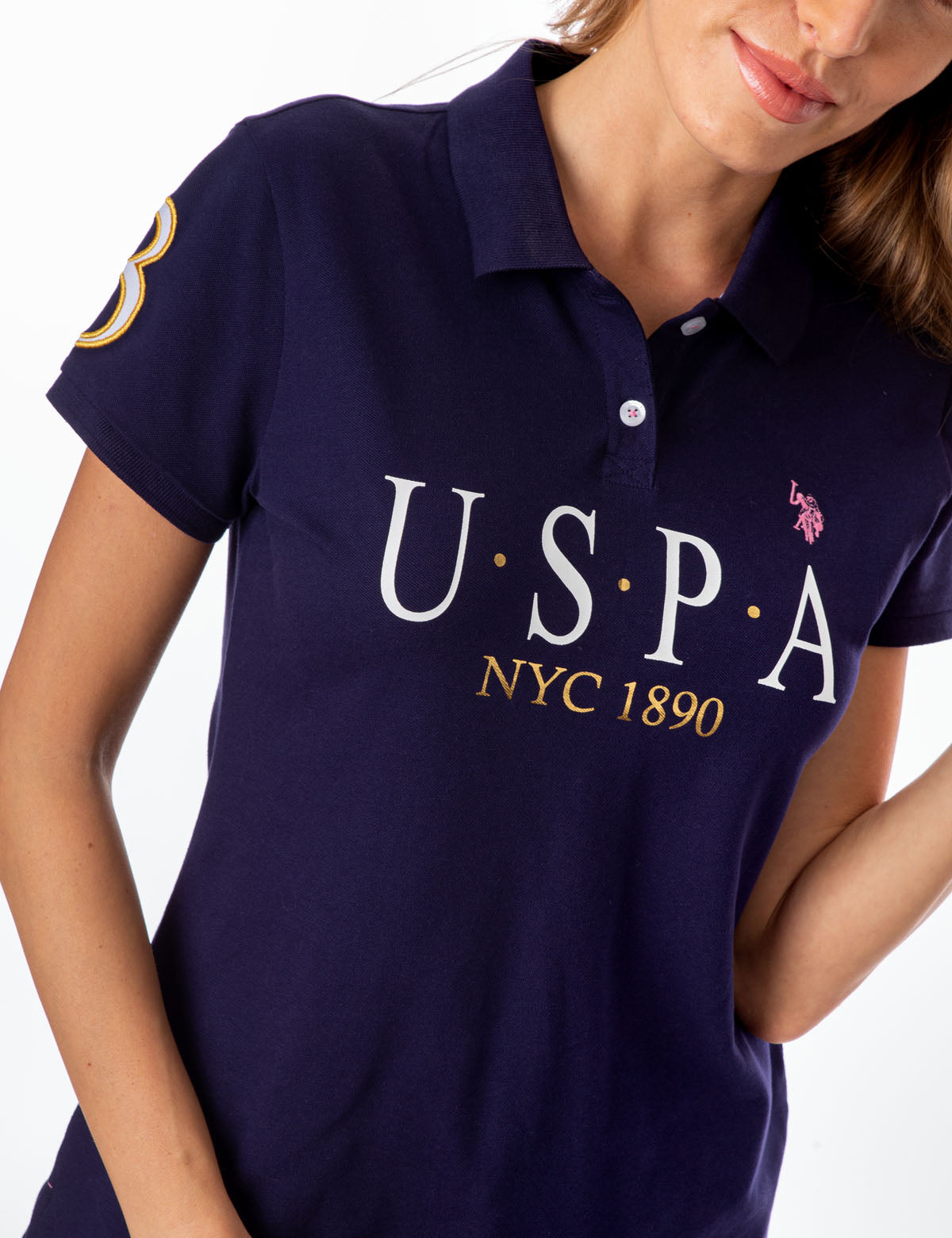 USPA NYC Classic Polo Shirt with Embroidered Logo