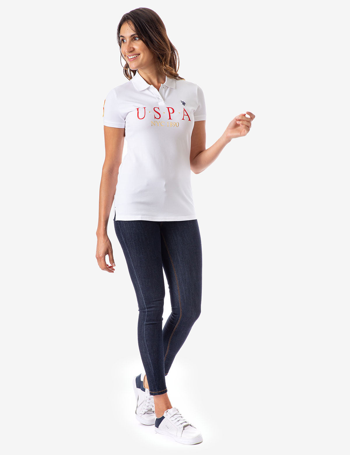 USPA NYC Classic Polo Shirt with Embroidered Logo