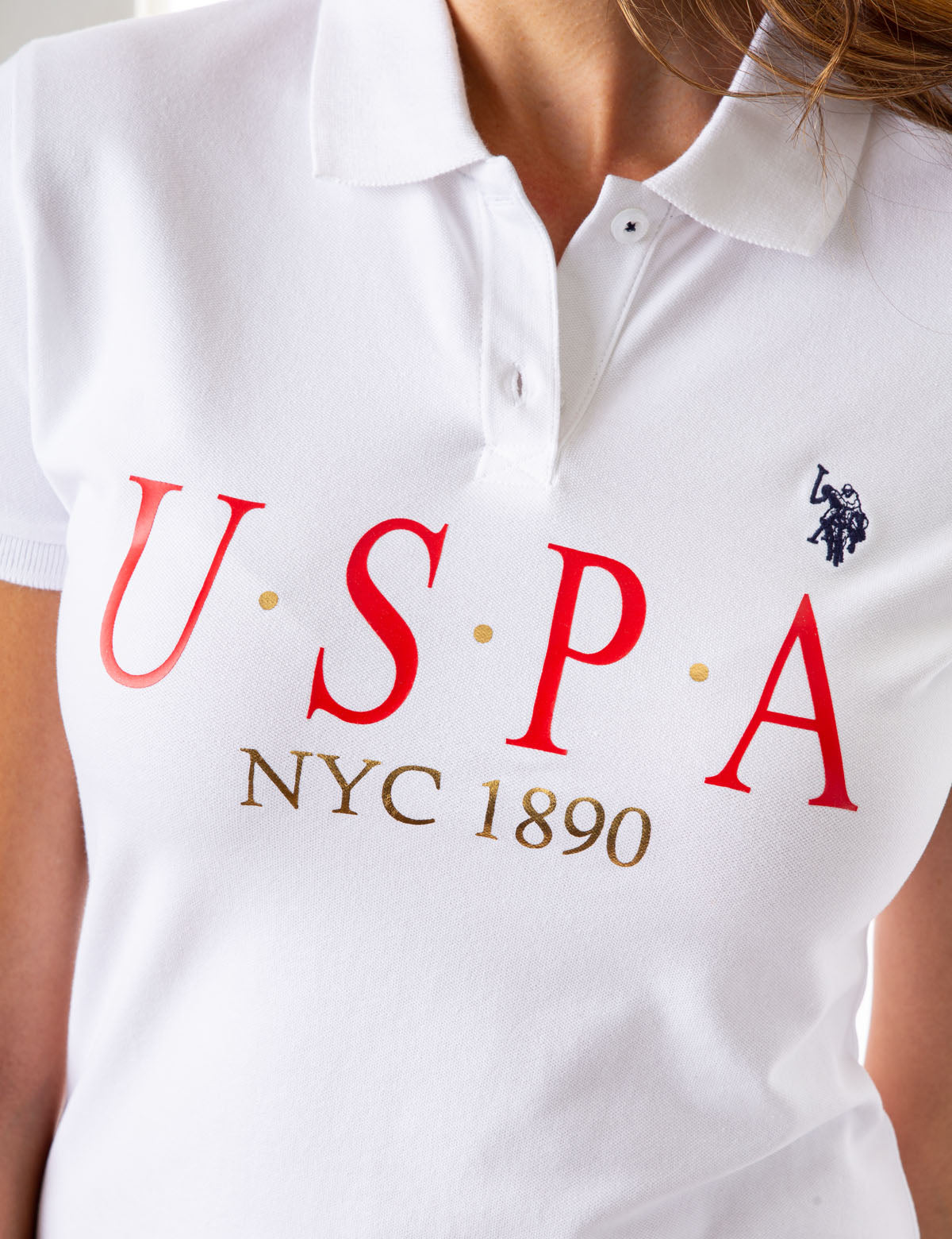 USPA NYC Classic Polo Shirt with Embroidered Logo
