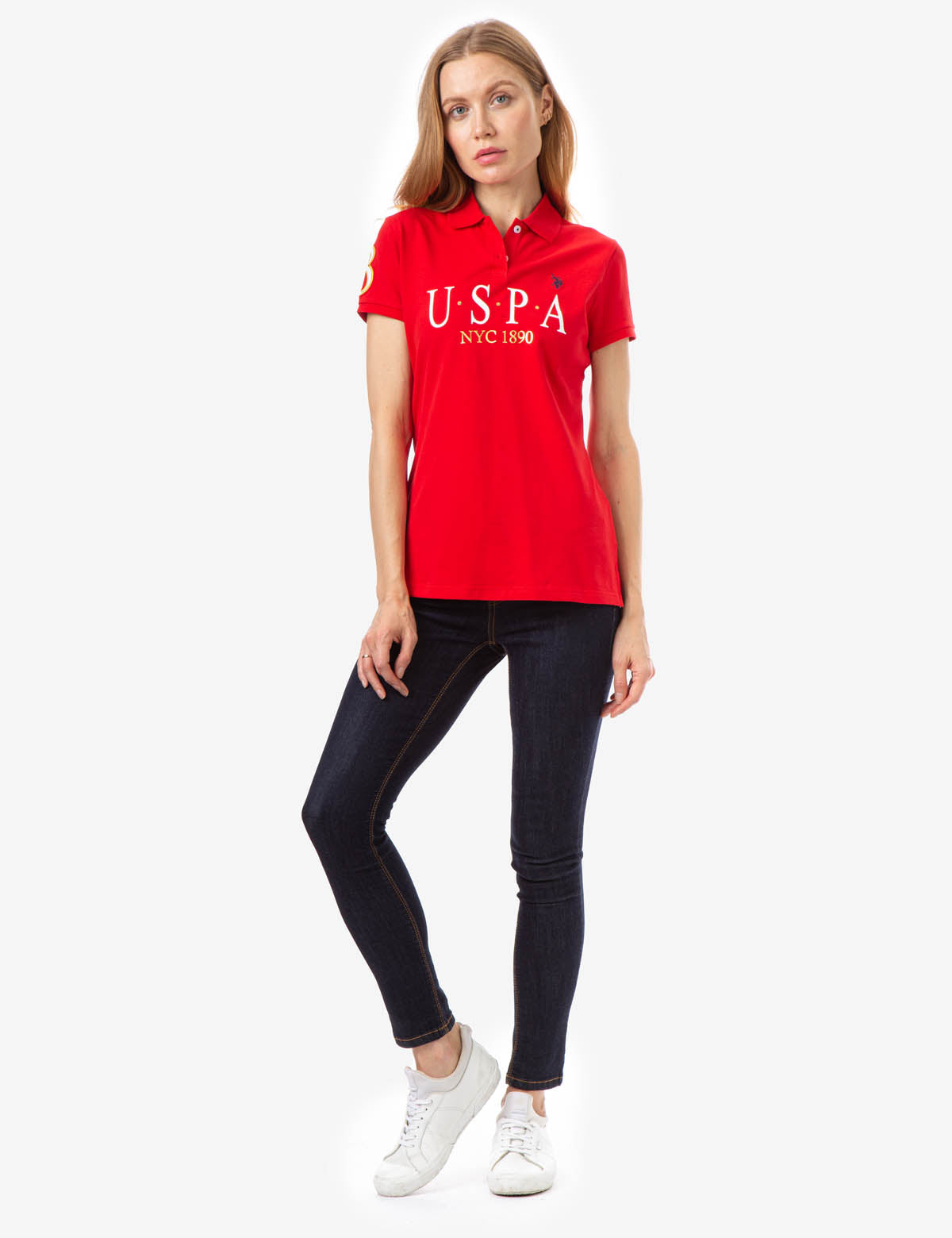 USPA NYC Classic Polo Shirt with Embroidered Logo