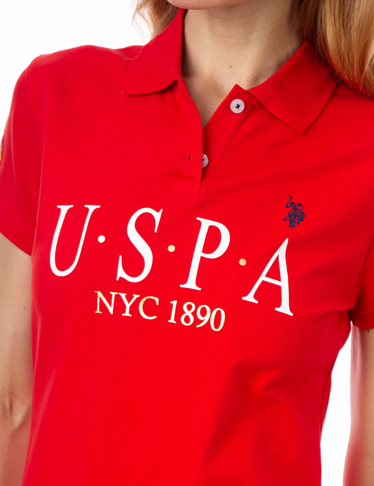 USPA NYC Classic Polo Shirt with Embroidered Logo