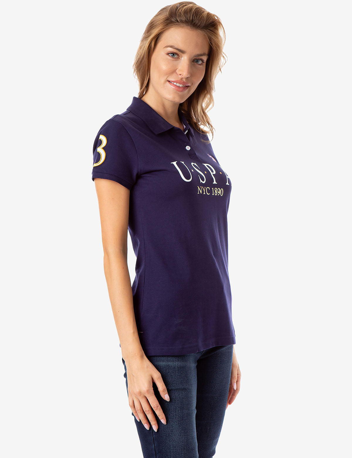USPA NYC Classic Polo Shirt with Embroidered Logo