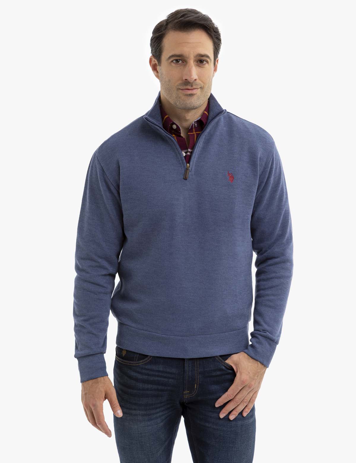1/4 Zip Flatback Pullover Sweatshirt for Men & Women