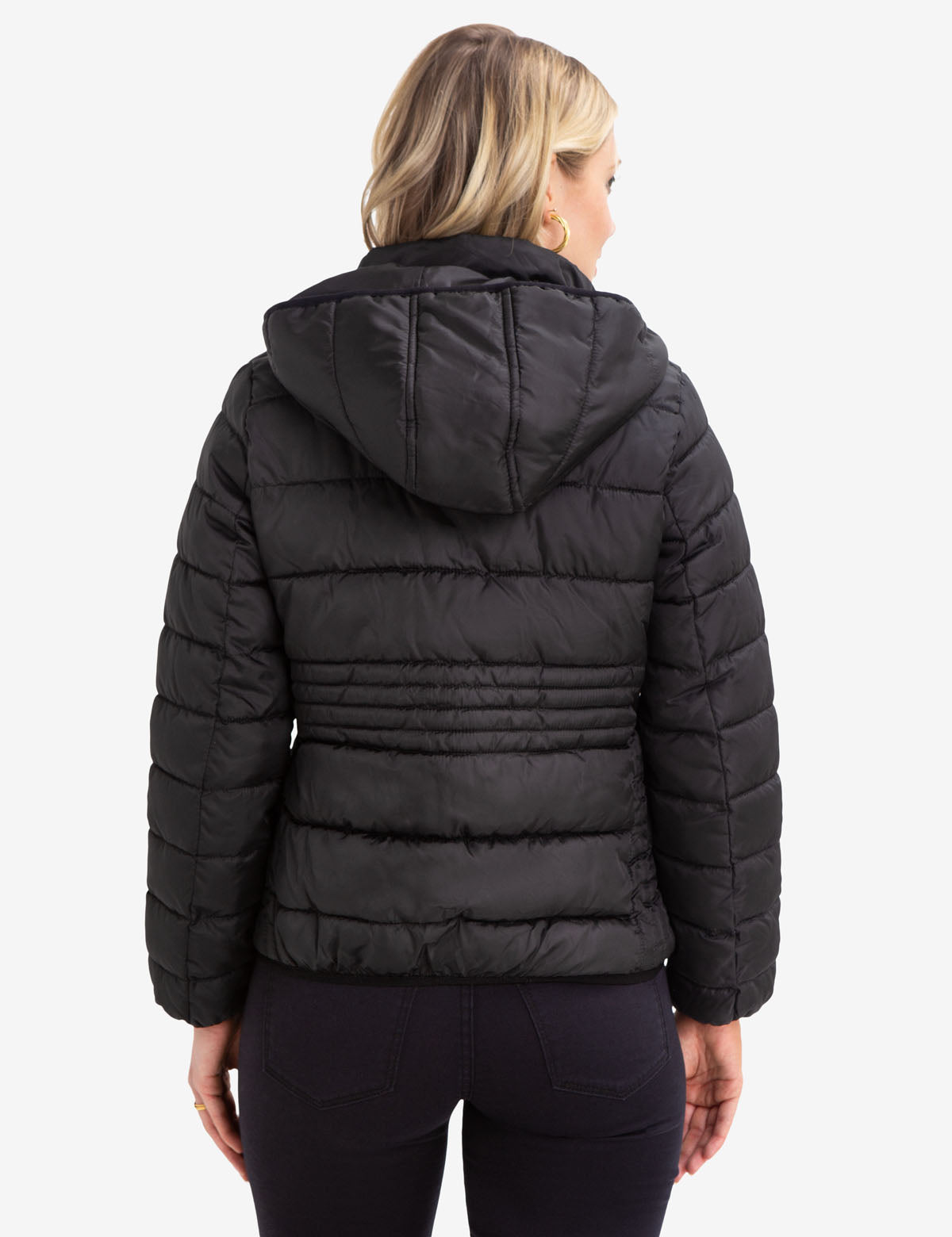 U.S. Polo Assn. Logo Puffer Jacket with Detachable Hood