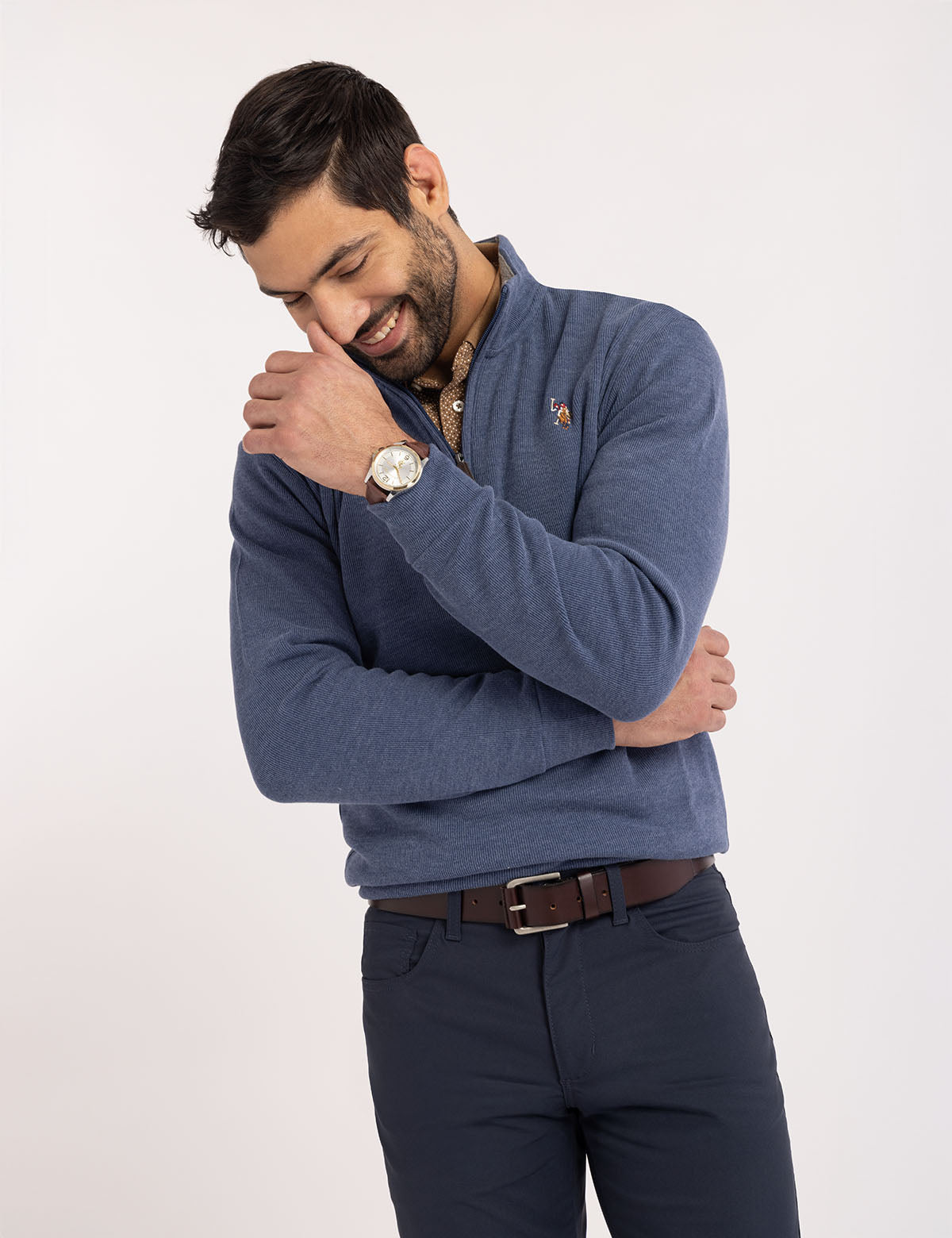Quarter Zip Mock Neck Pullover - Flatback Design