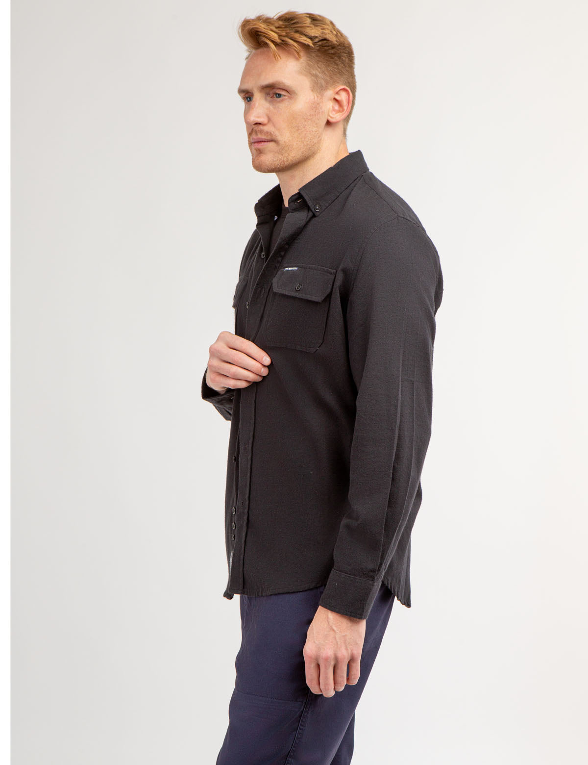USPA Sport Men's Long Sleeve Twill Shirt with Button Cuffs