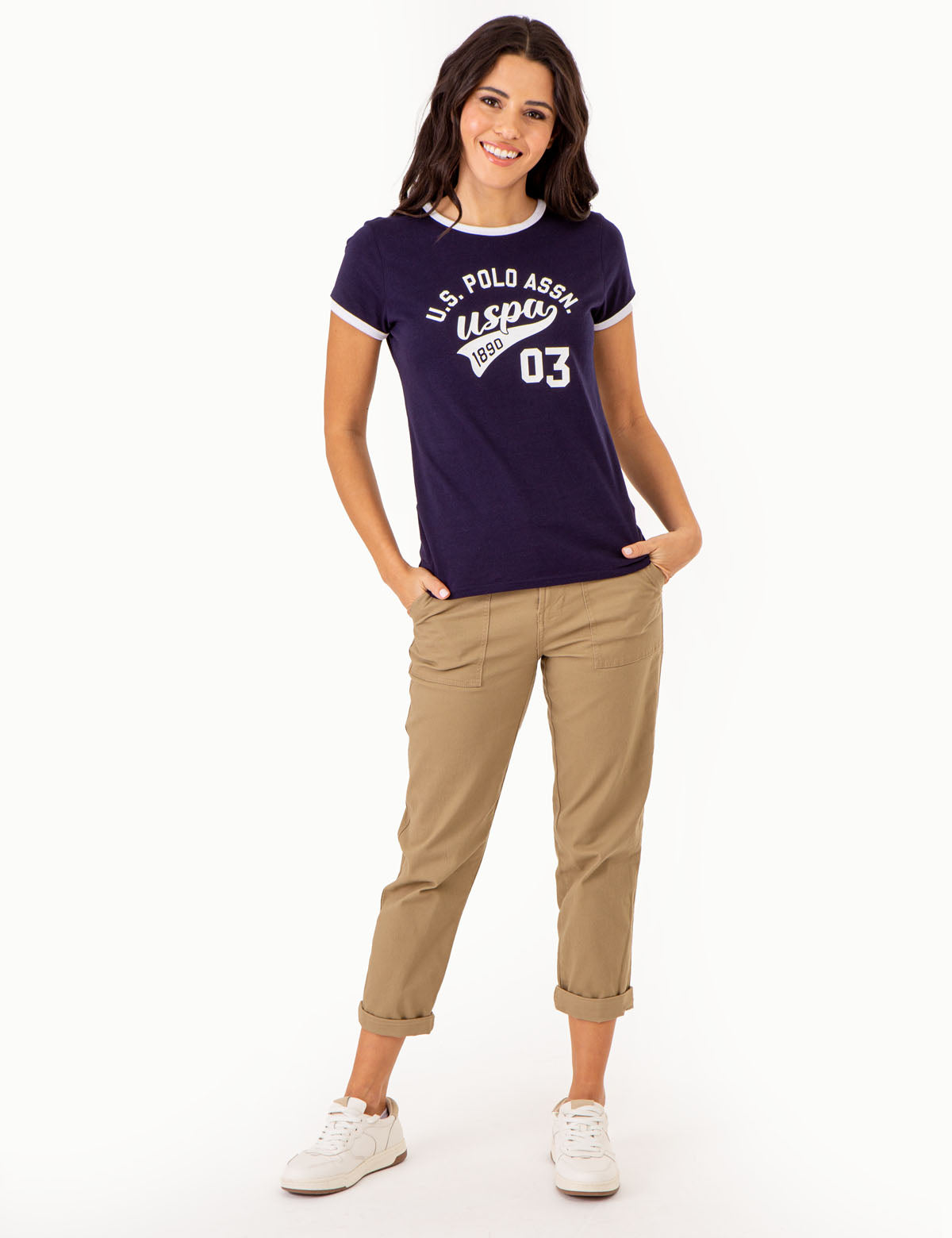 Varsity Ringer T-Shirt with Retro Print – Classic Fit