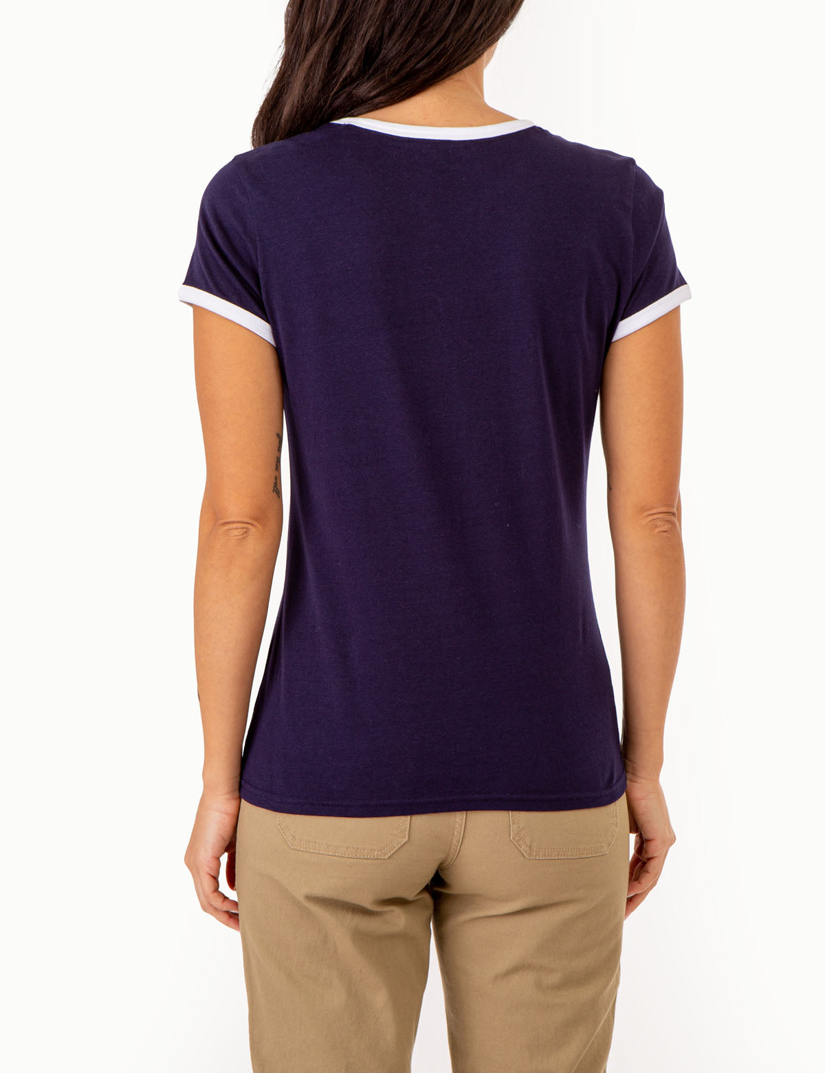 Varsity Ringer T-Shirt with Retro Print – Classic Fit
