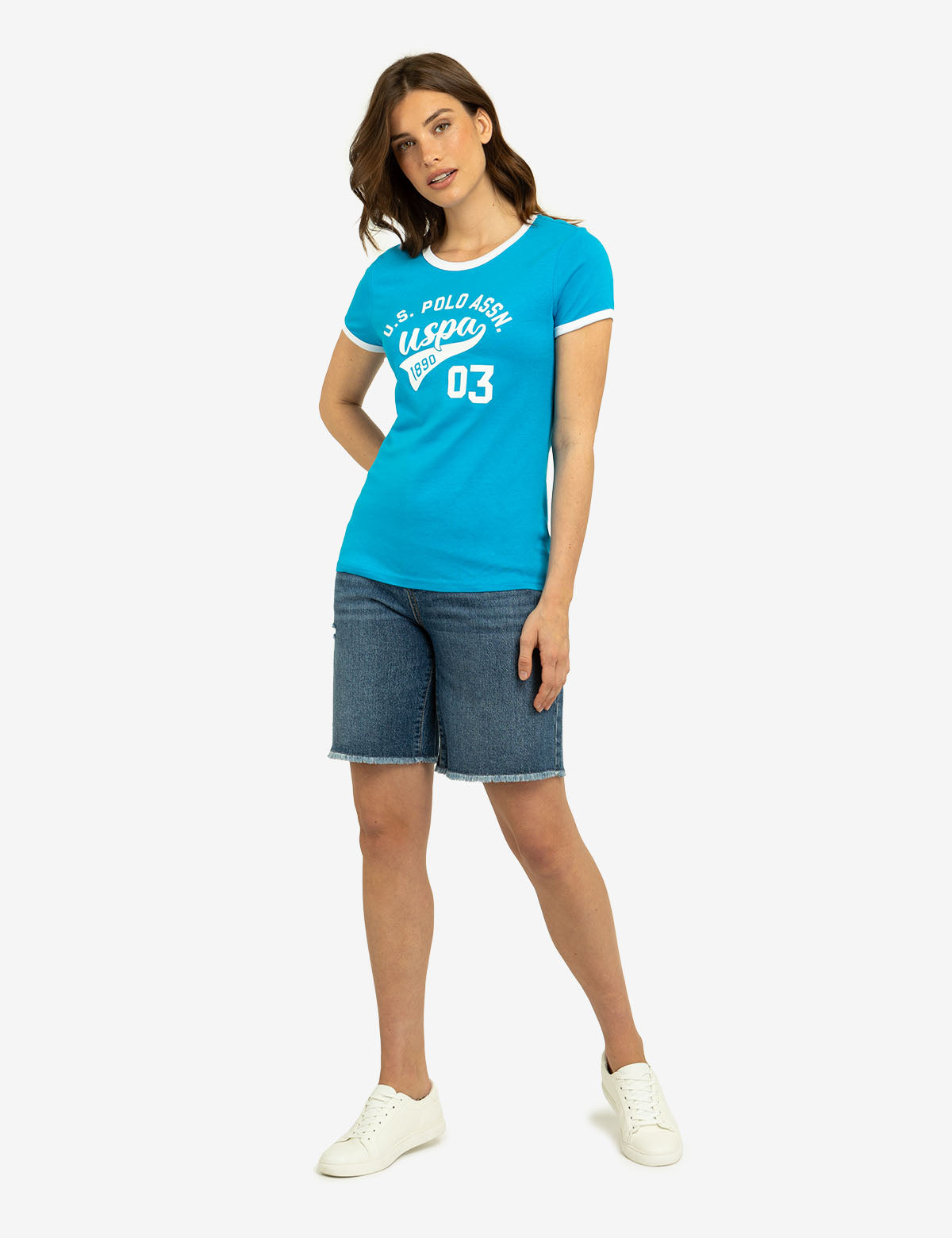 Varsity Ringer T-Shirt with Retro Print – Classic Fit