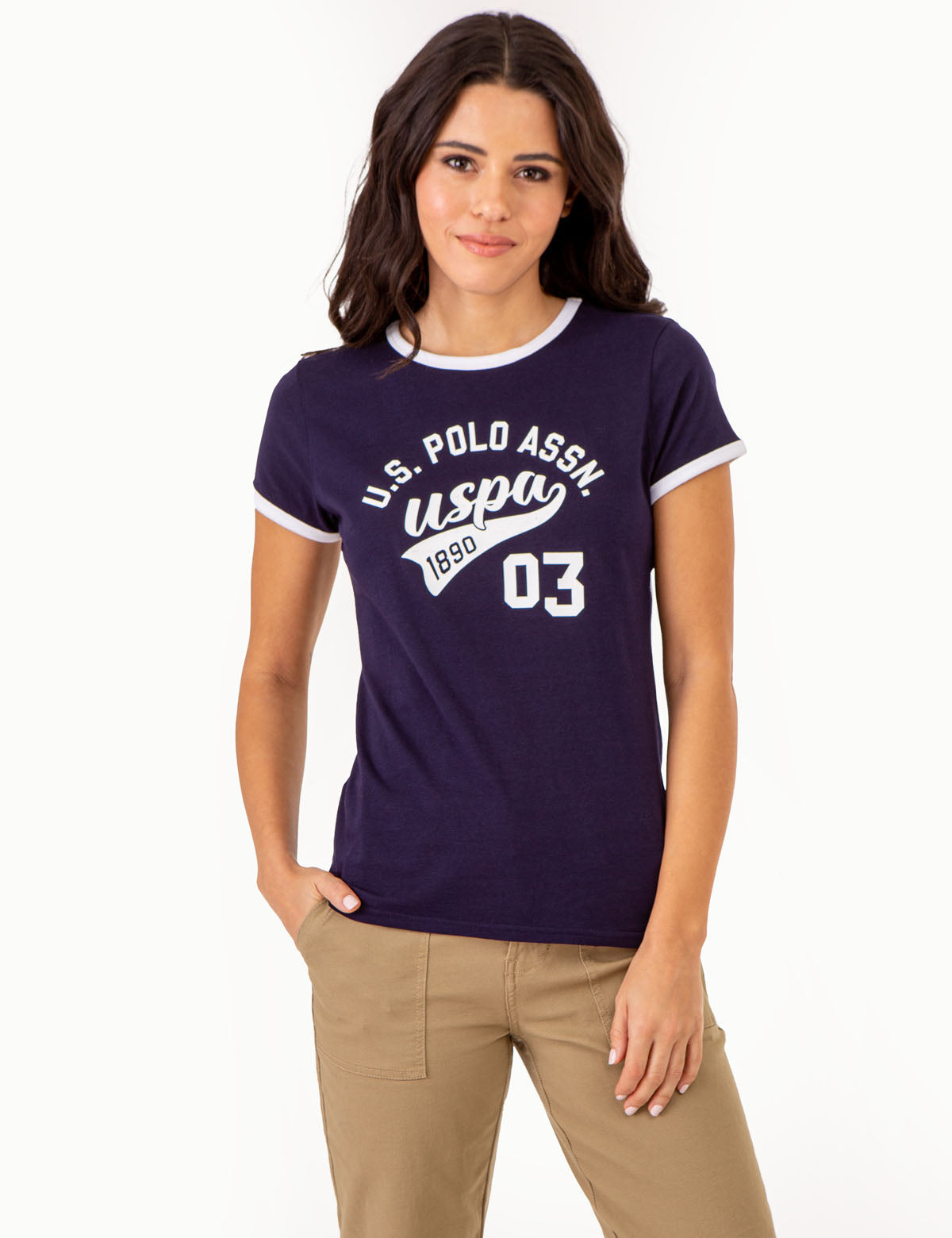 Varsity Ringer T-Shirt with Retro Print – Classic Fit