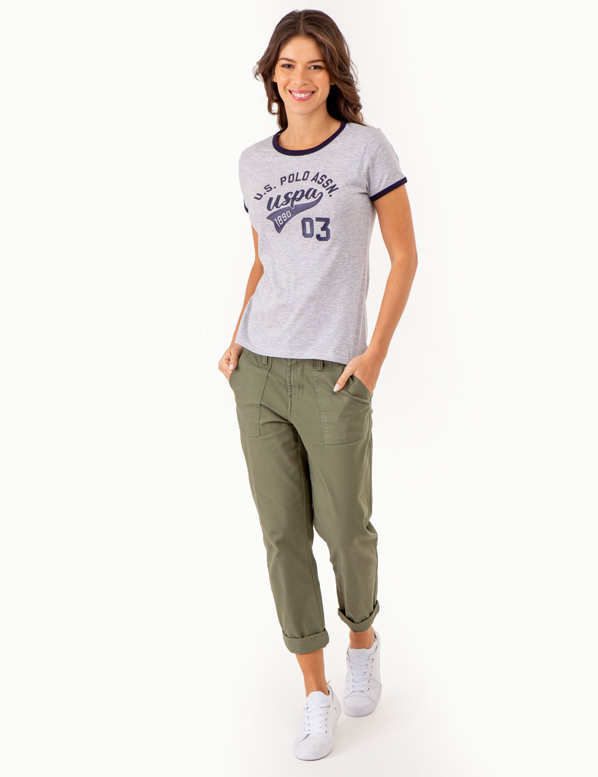 Varsity Ringer T-Shirt with Retro Print – Classic Fit