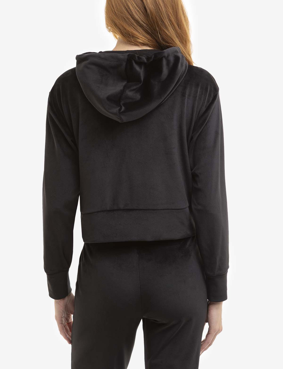 Velour Embellished Full Zip Hoodie for Women & Men
