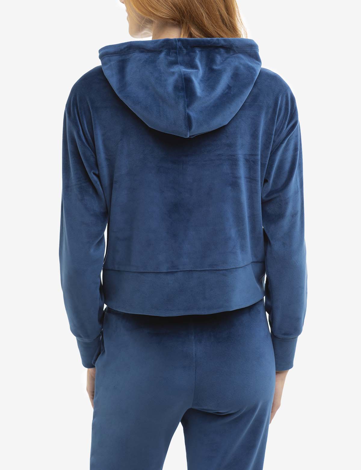 Velour Embellished Full Zip Hoodie for Women & Men