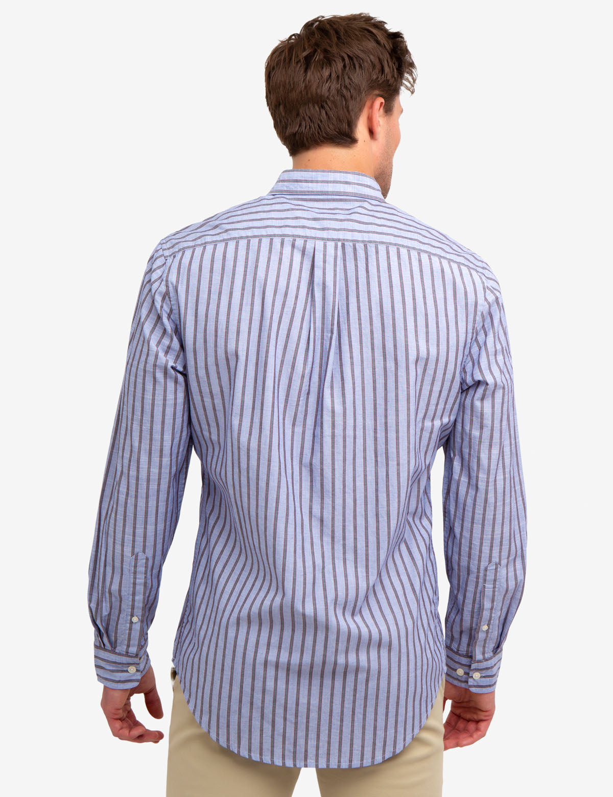 Men's Vertical Dobby Striped Dress Shirt