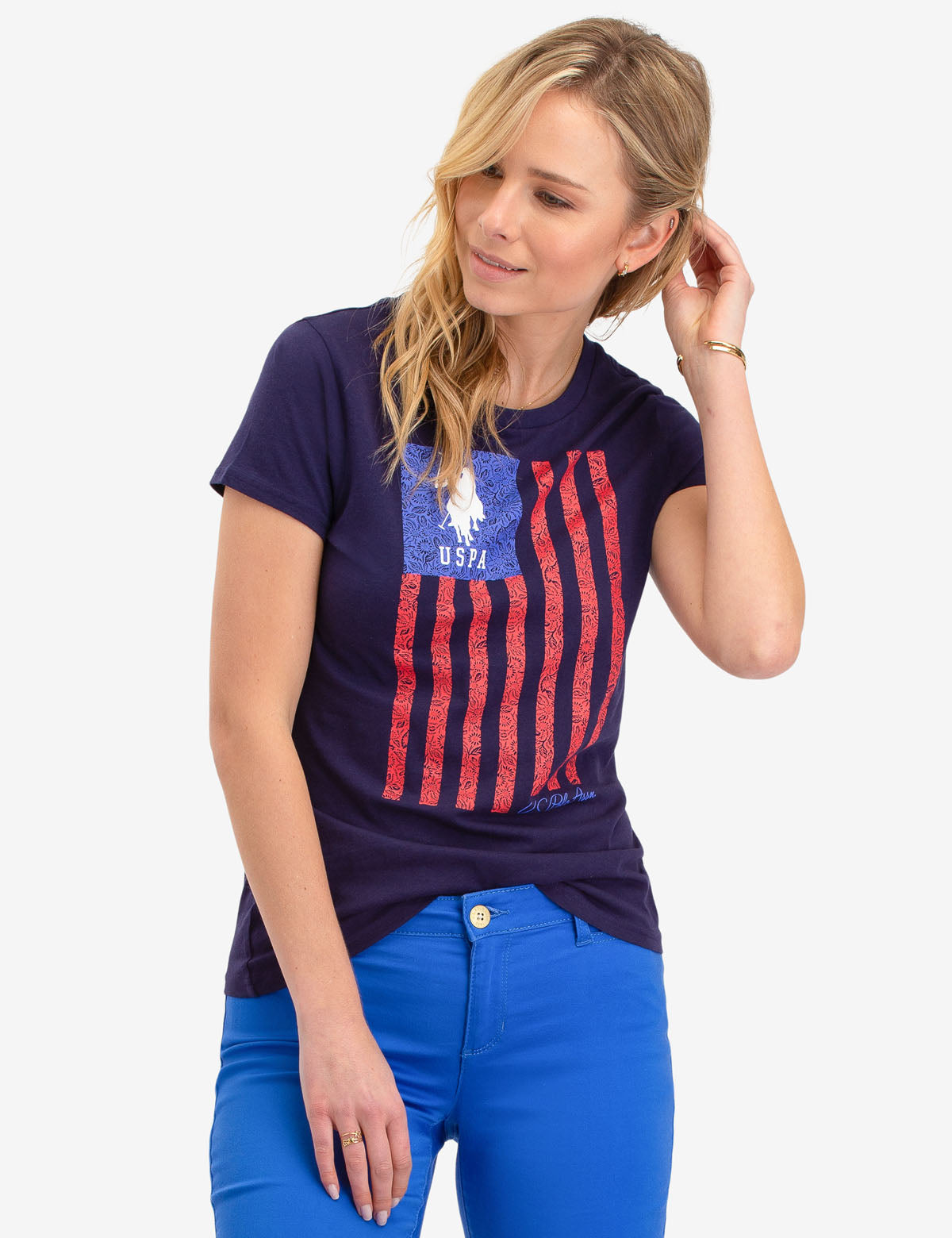 Vertical Flag Graphic Print T-Shirt for Men & Women