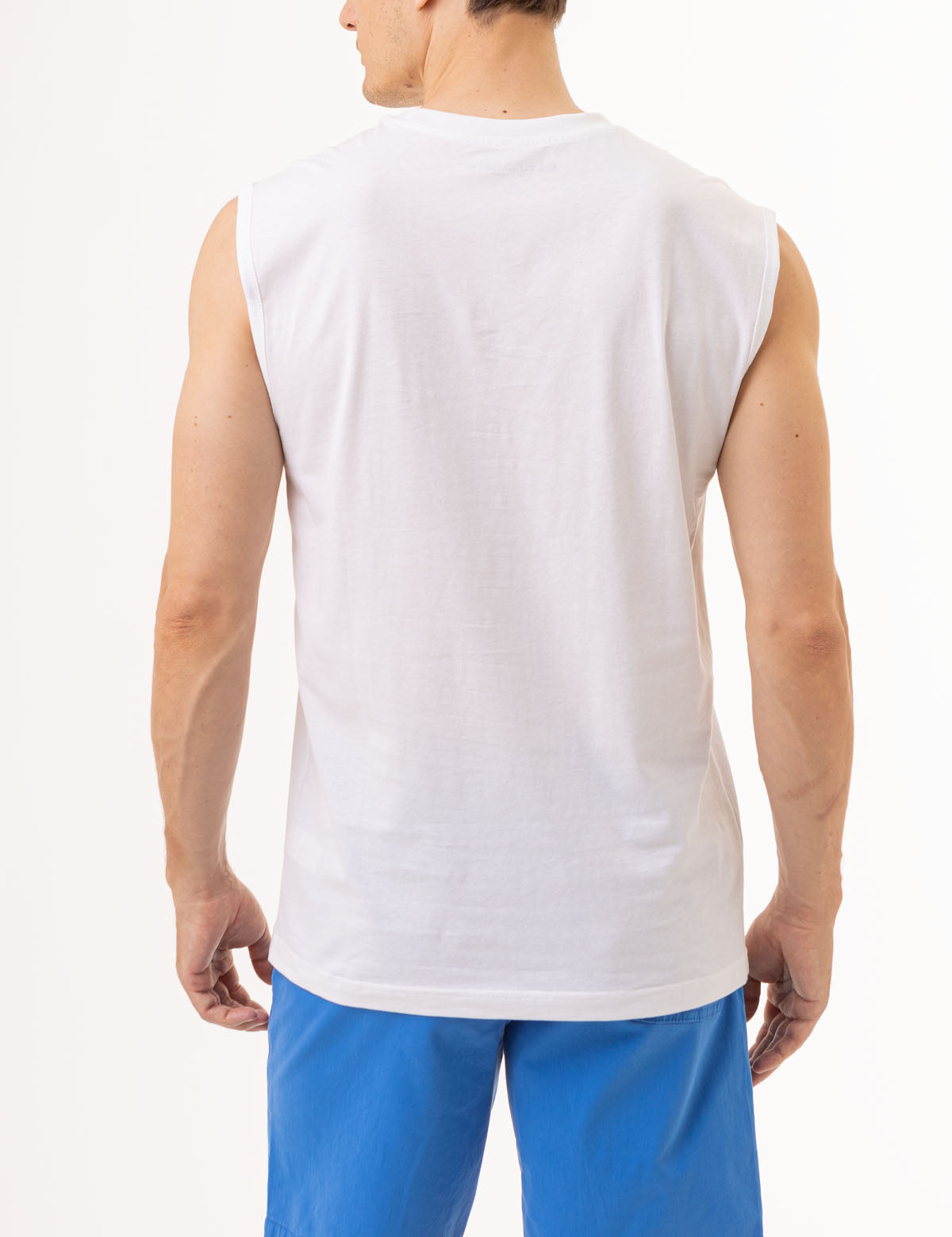 Men's Graphic Muscle Tank Top - Vertical Print Design