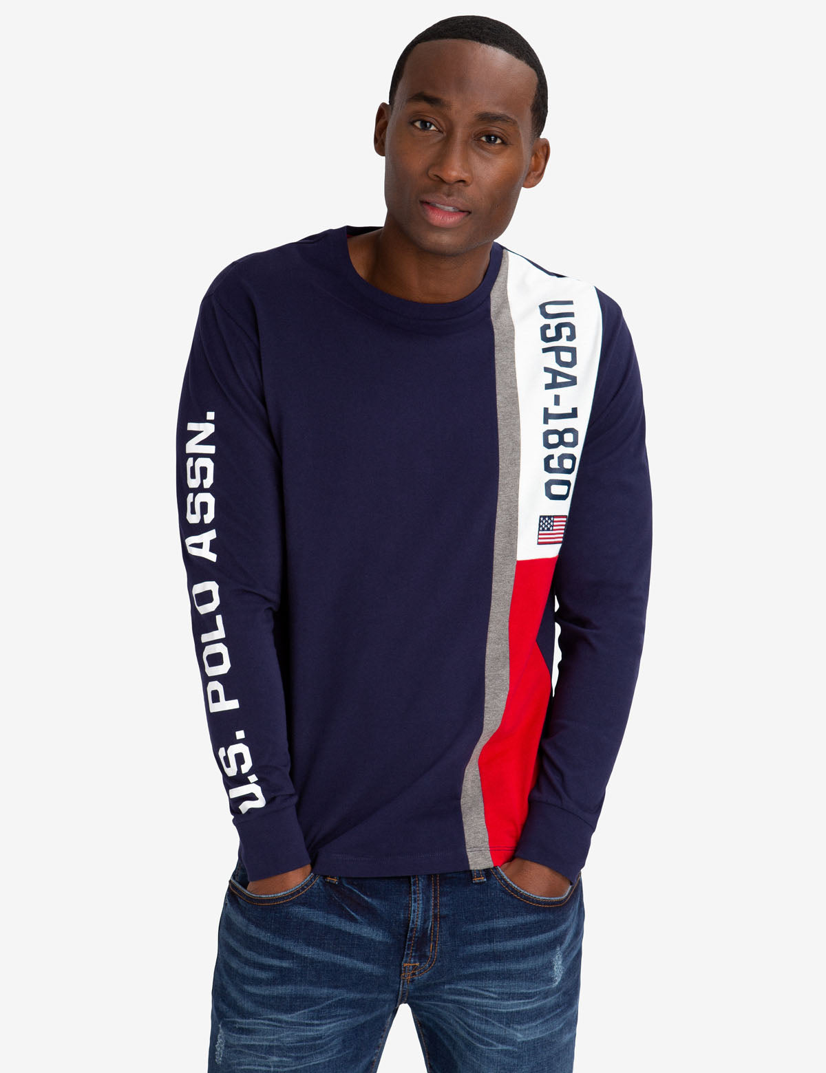 Vertical Stripe Long Sleeve T-Shirt for Men & Women