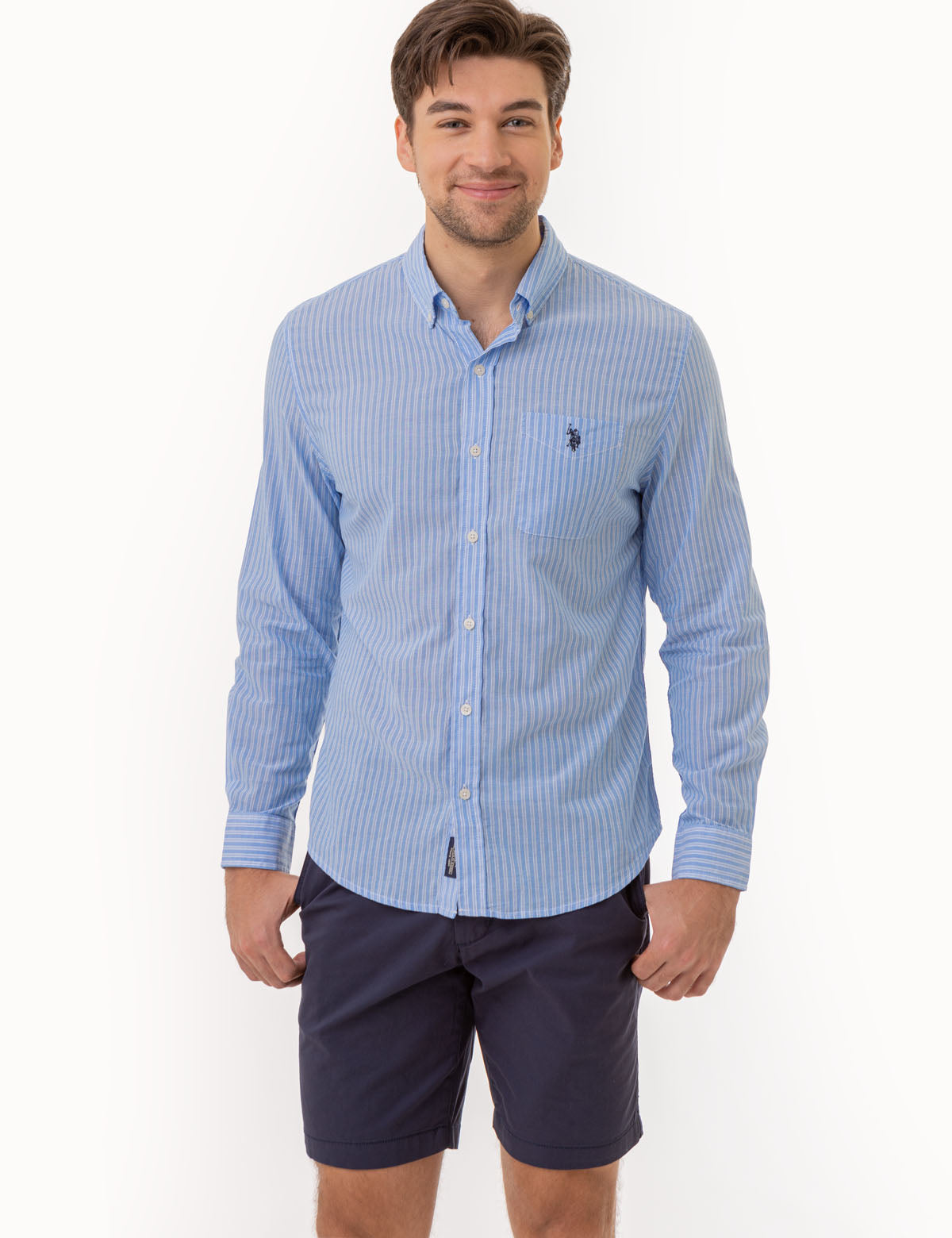 Vertical Striped Long Sleeve Shirt for Men & Women
