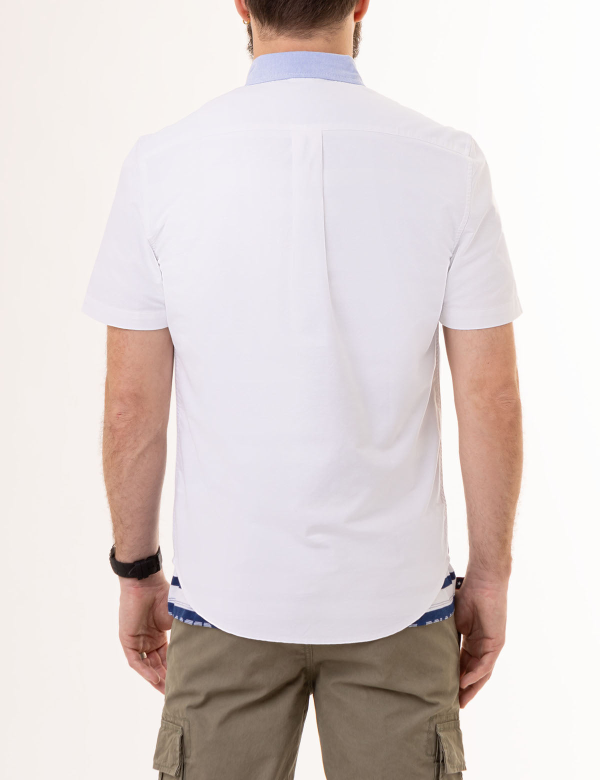 Men's Vertical Stripe Short Sleeve Shirt